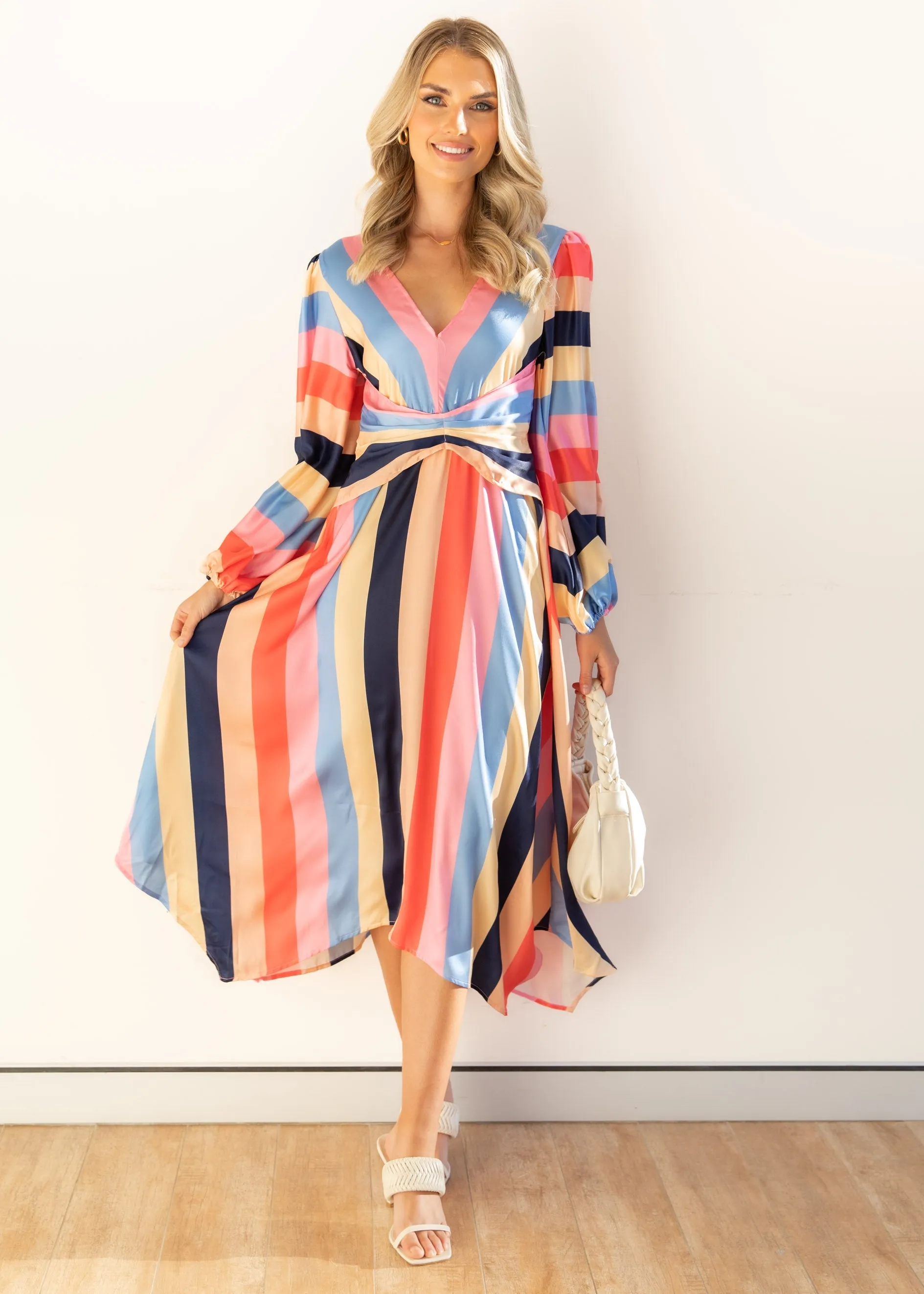 Maray Midi Dress - Multi Stripe sold by Gingham & Heels product image thumbnail 5