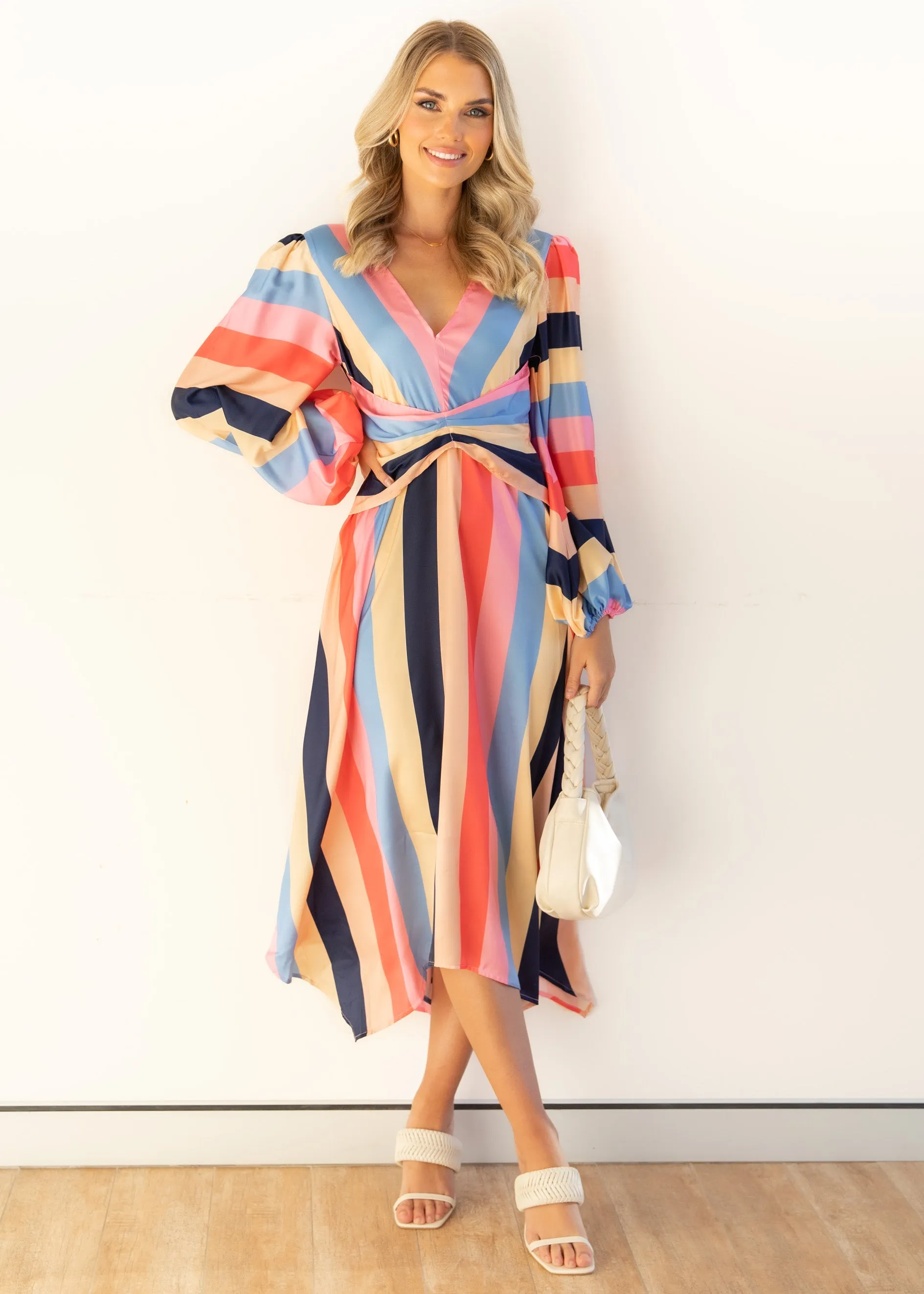 Maray Midi Dress - Multi Stripe sold by Gingham & Heels product image thumbnail 2