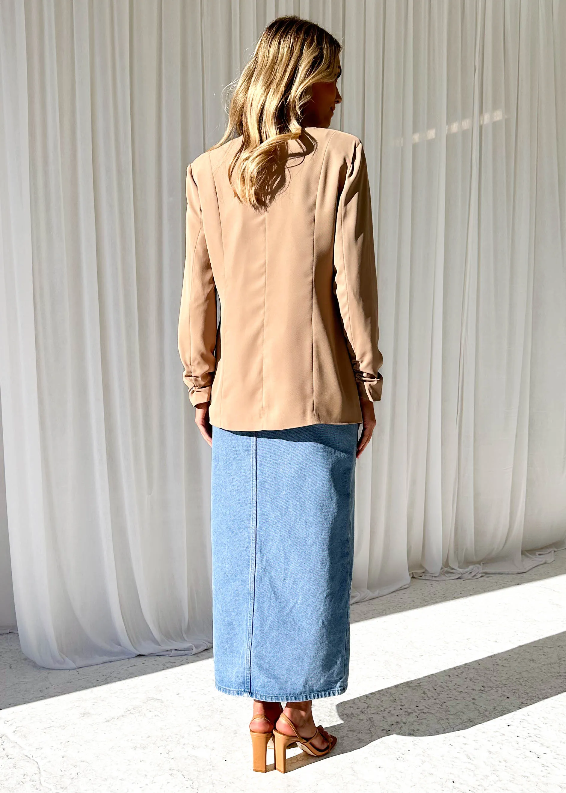 Rowan Blazer - Camel sold by Gingham & Heels product image thumbnail 5