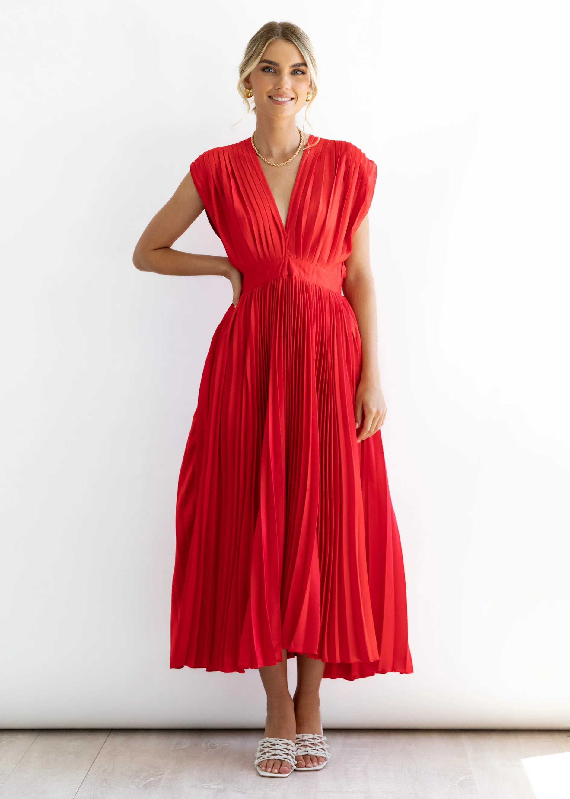 Amina Maxi Dress - Red sold by Gingham & Heels product image thumbnail 3