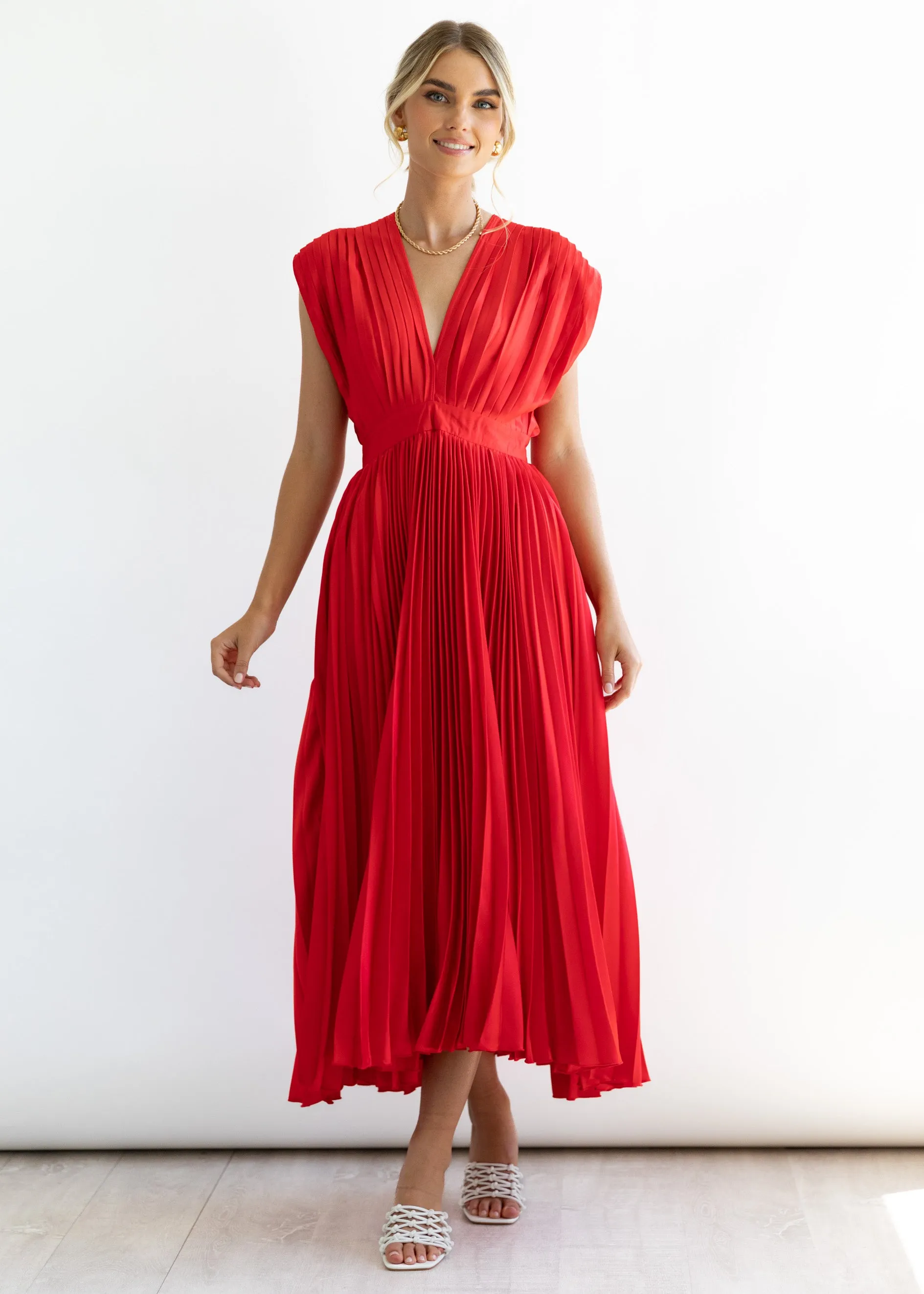 Amina Maxi Dress - Red sold by Gingham & Heels product image thumbnail 4