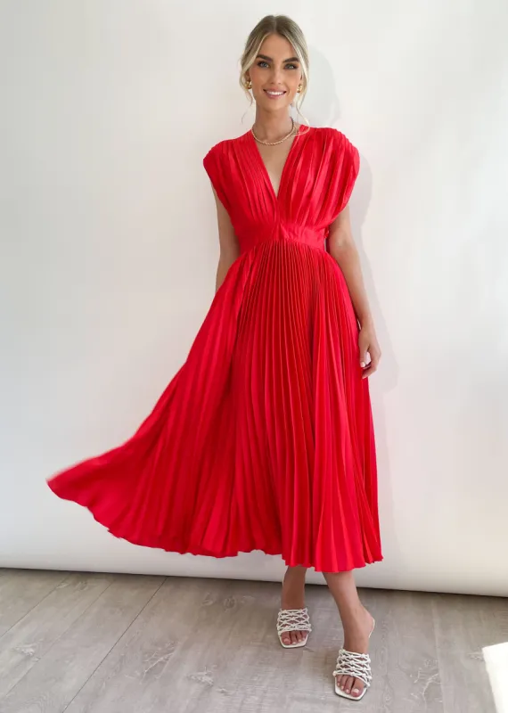 Amina Maxi Dress - Red sold by Gingham & Heels