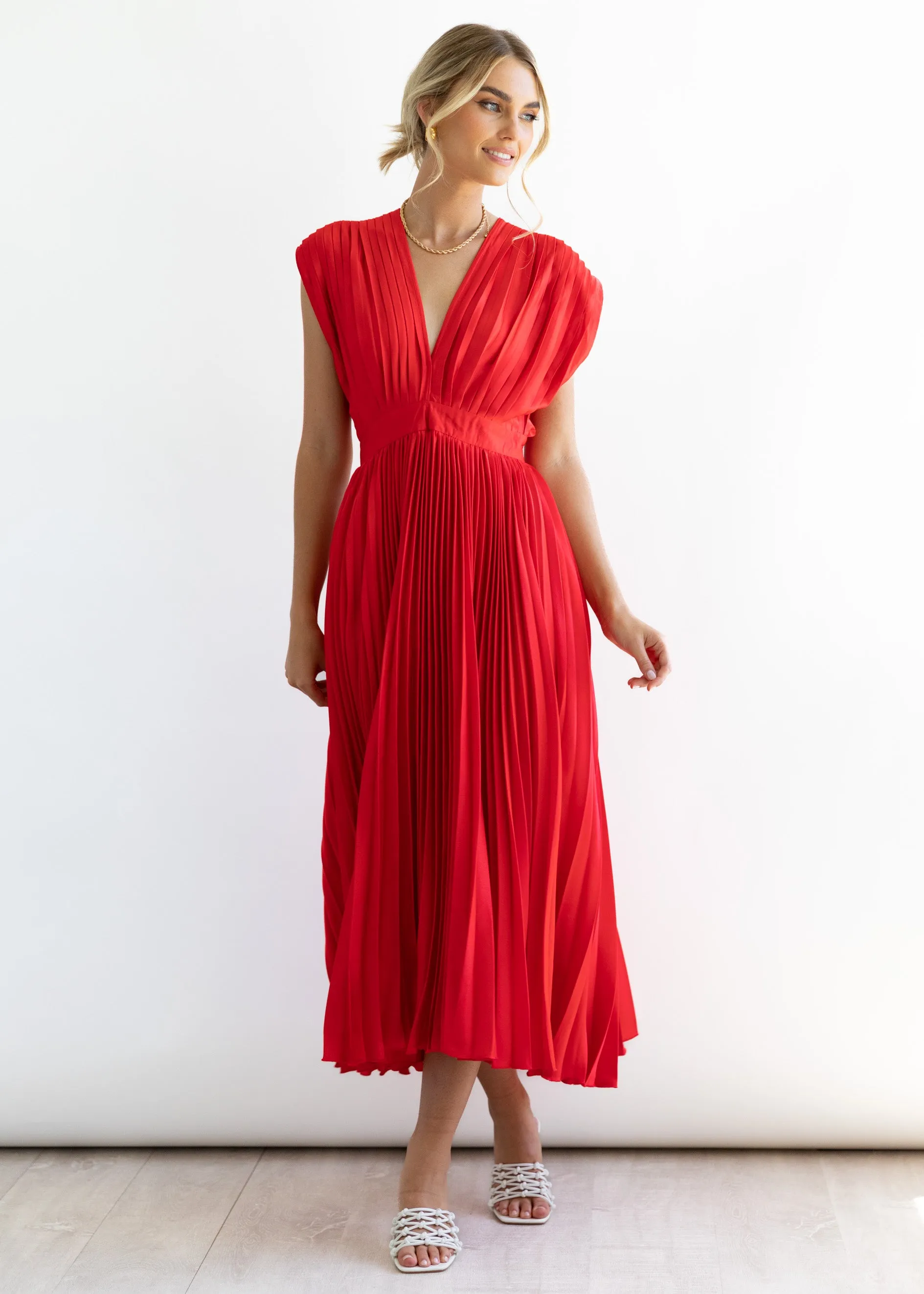 Amina Maxi Dress - Red sold by Gingham & Heels product image thumbnail 5