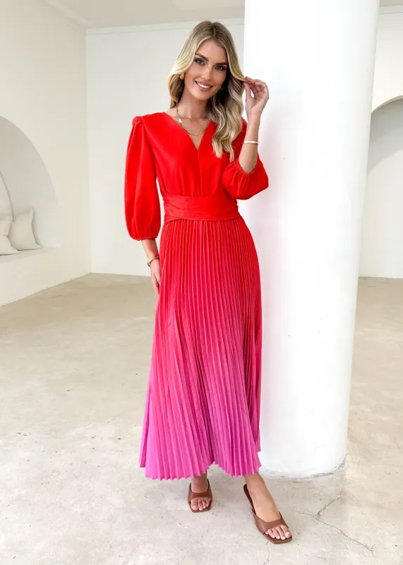 Dimi Midi Dress - Scarlett Ombre sold by Gingham & Heels