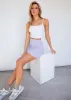 I Cant Stop Knit Mini Skirt - Lilac sold by Gingham & Heels
