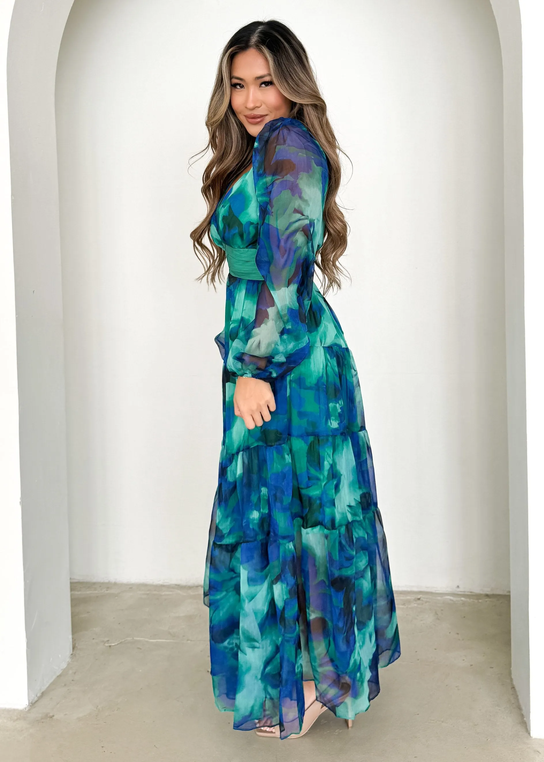 Gemser Maxi Dress - Blue Lagoon sold by Gingham & Heels product image thumbnail 3