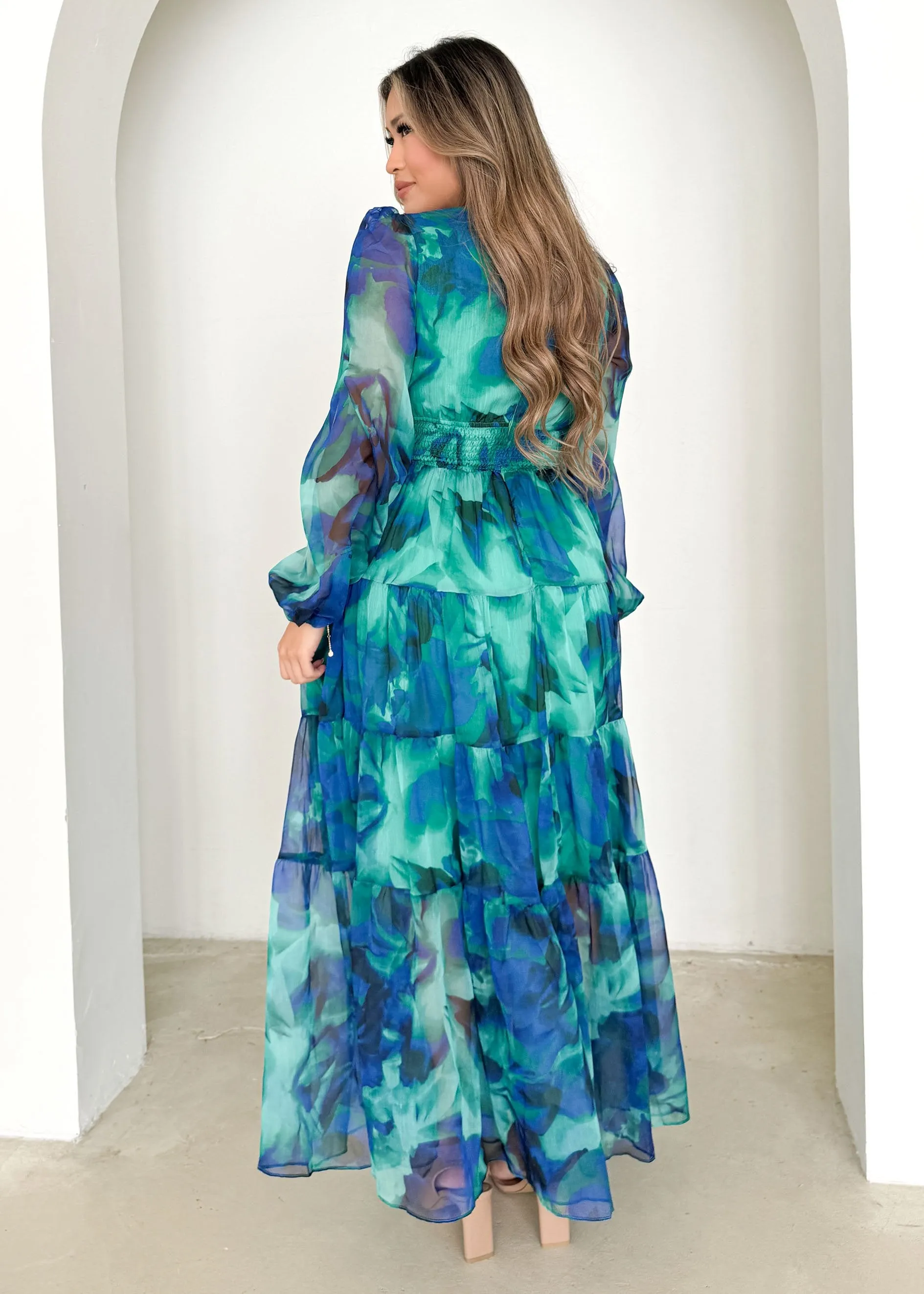 Gemser Maxi Dress - Blue Lagoon sold by Gingham & Heels product image thumbnail 4