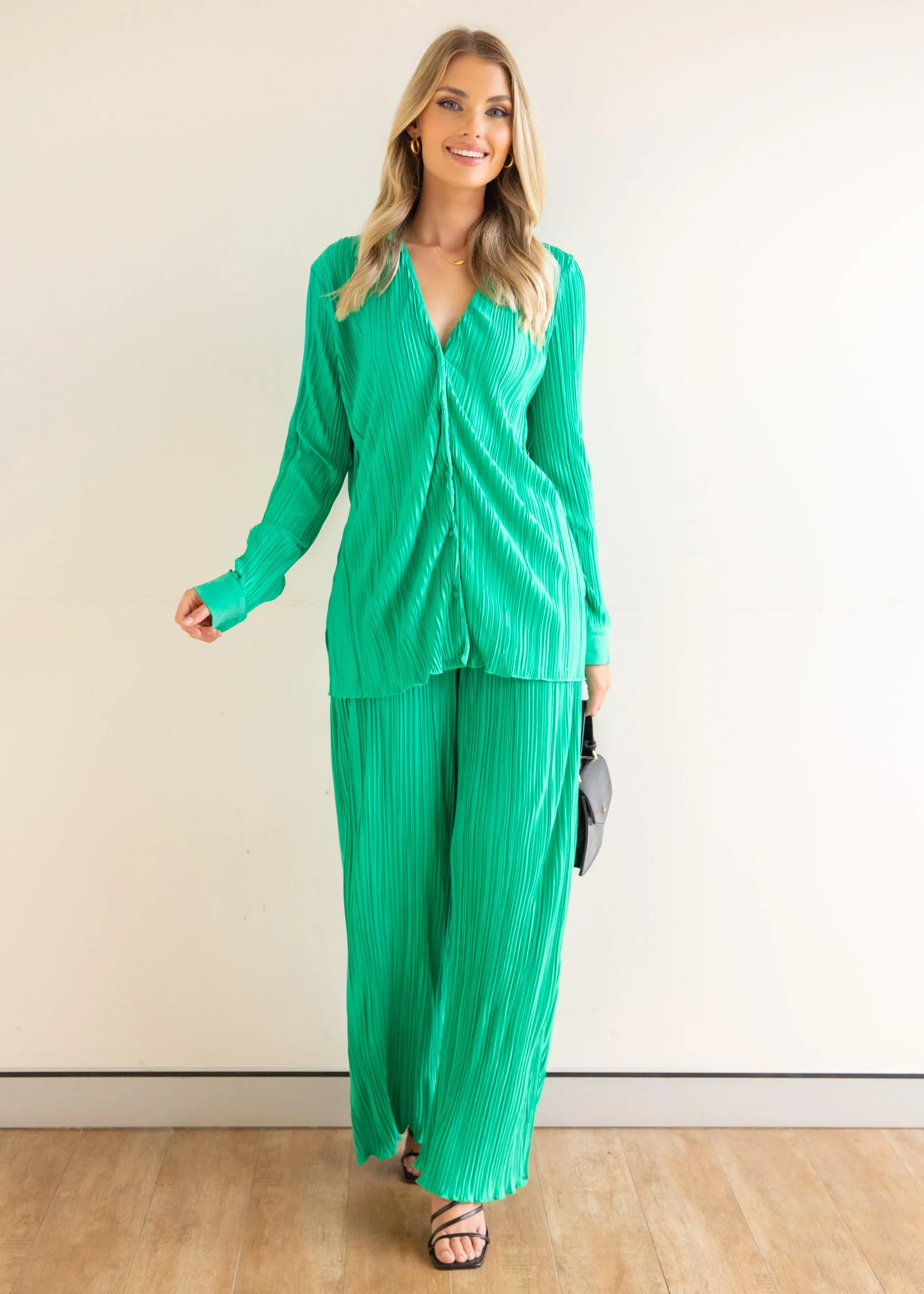 Hollins Shirt - Jade Green sold by Gingham & Heels product image thumbnail 2