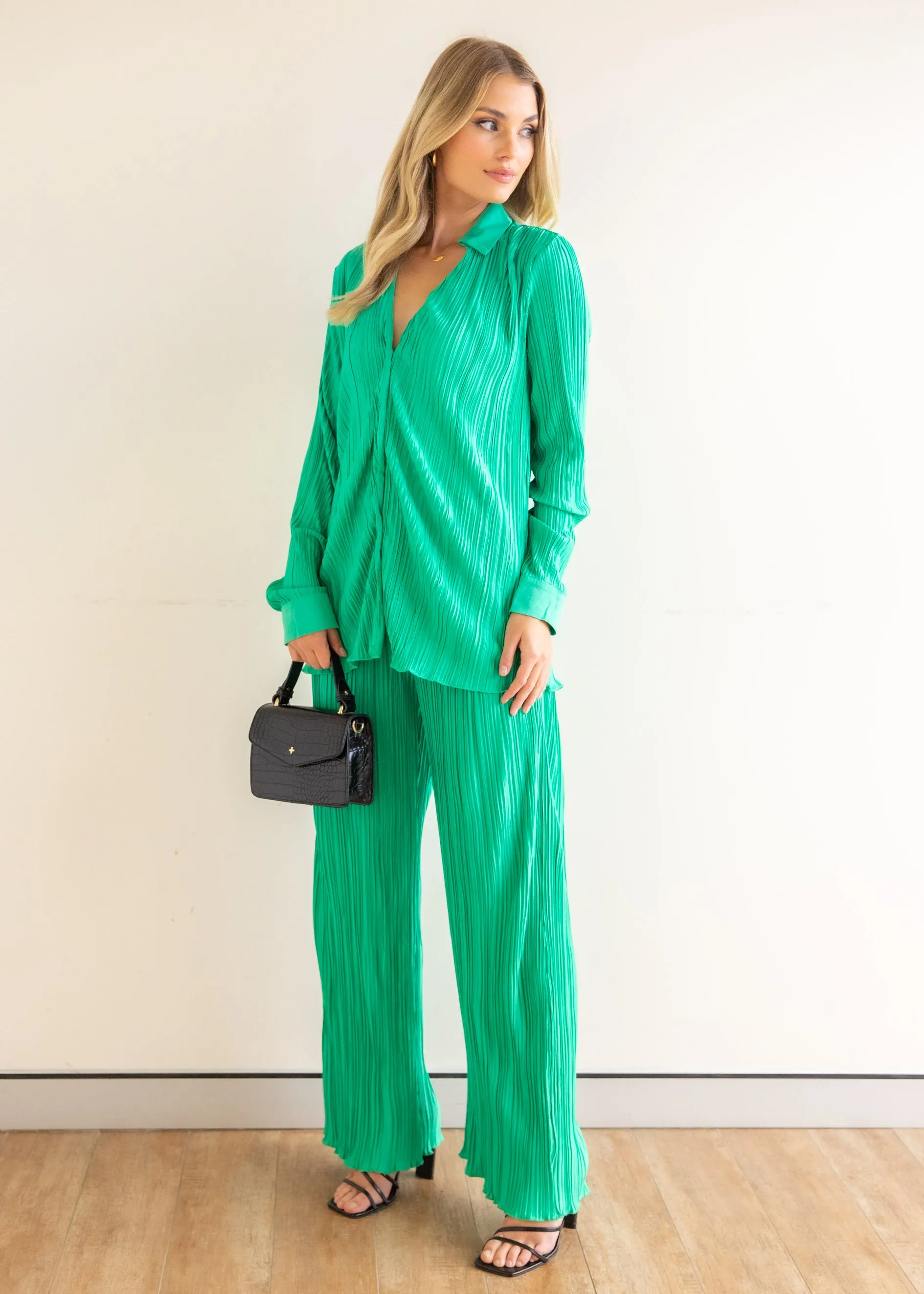 Hollins Shirt - Jade Green sold by Gingham & Heels product image thumbnail 5