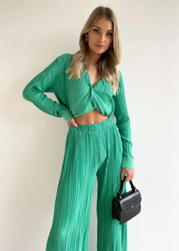 Hollins Shirt - Jade Green sold by Gingham & Heels