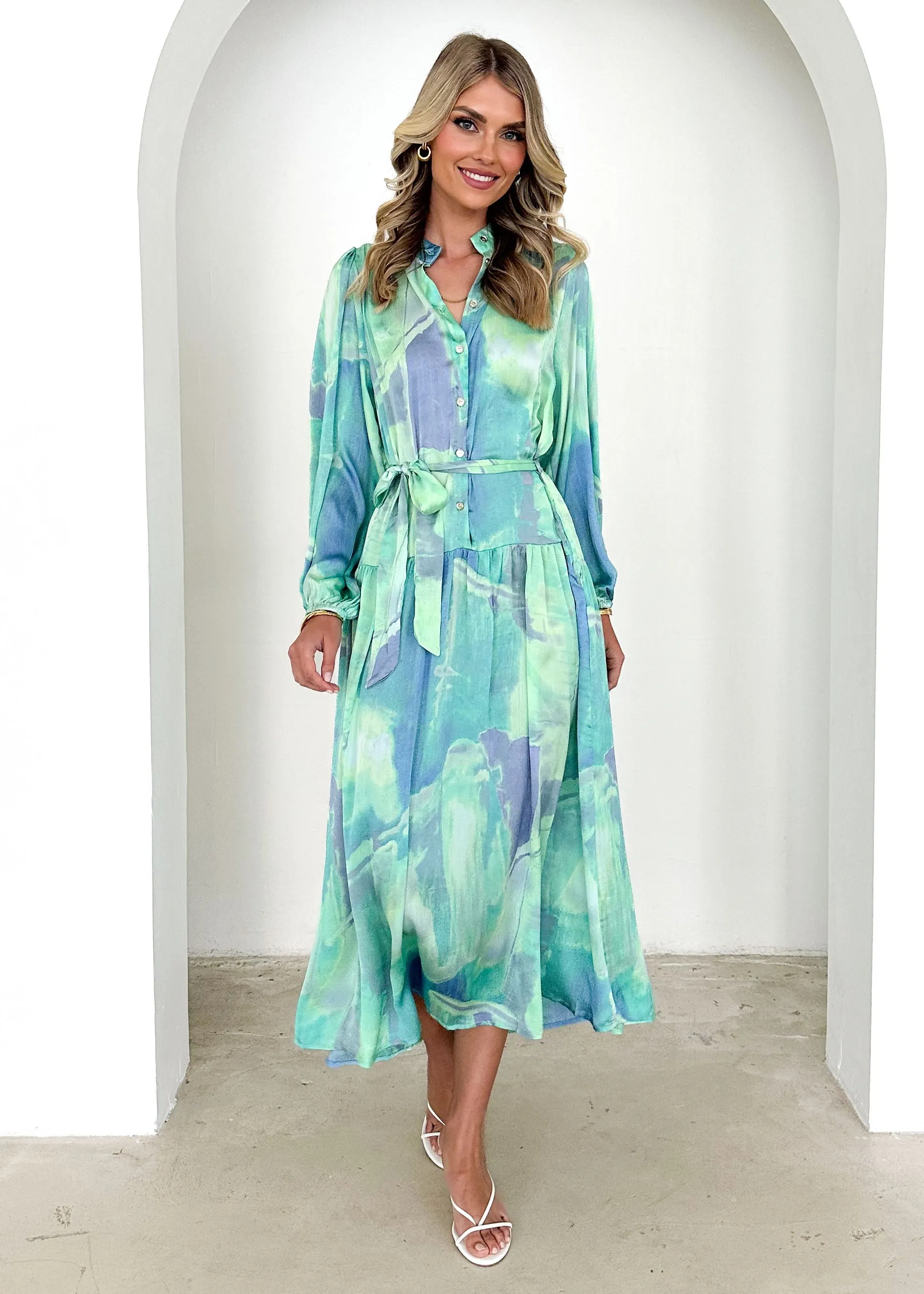 Retta Maxi Dress - Lime Splash sold by Gingham & Heels product image thumbnail 3