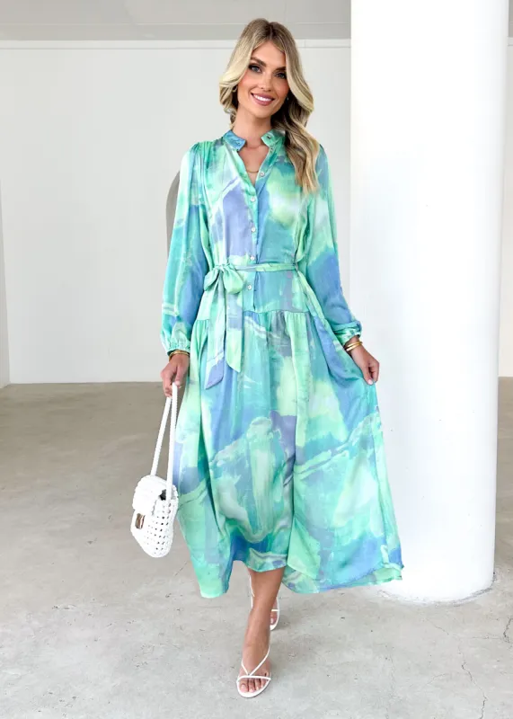 Retta Maxi Dress - Lime Splash sold by Gingham & Heels