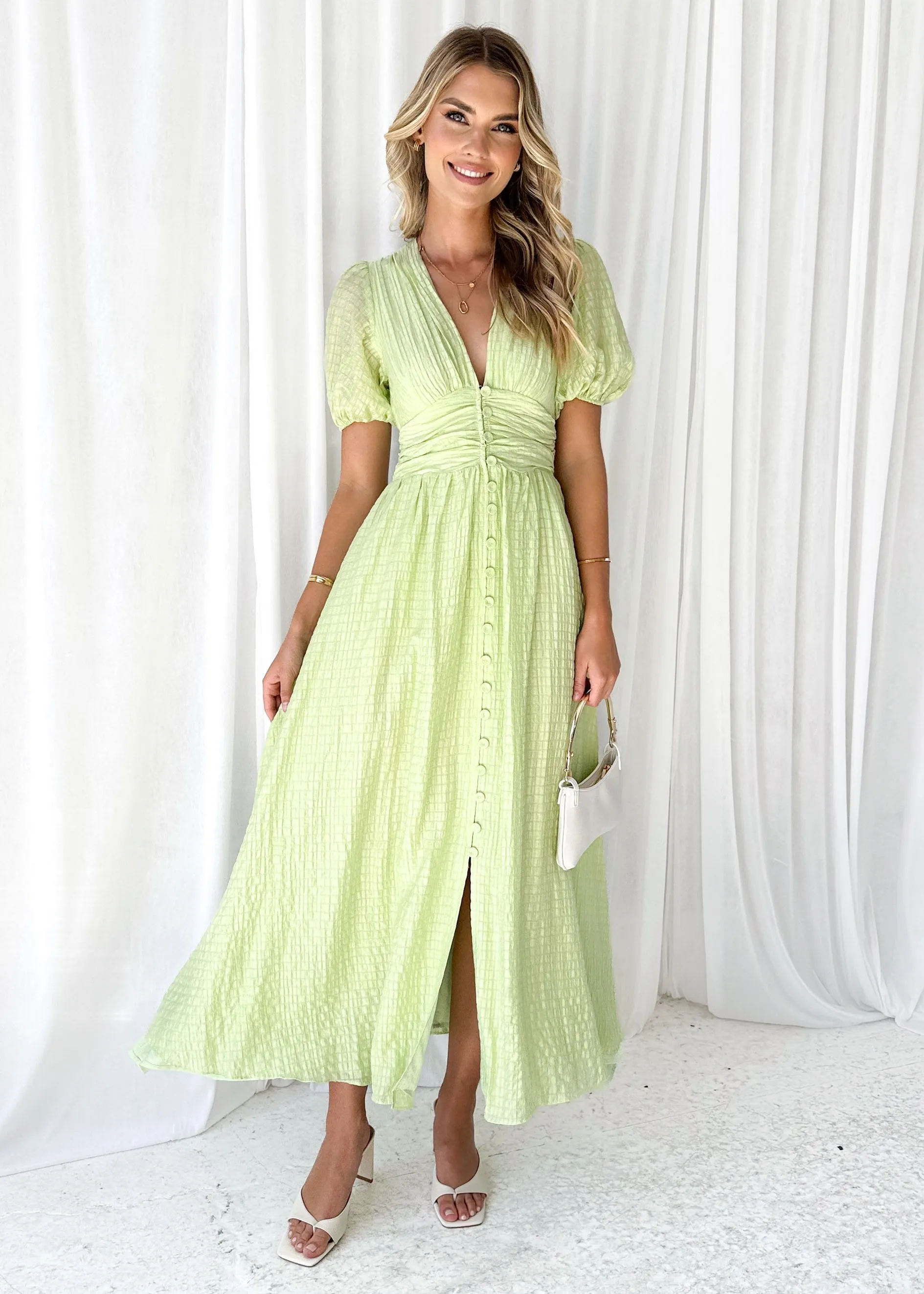 Dunning Midi Dress - Sage sold by Gingham & Heels product image thumbnail 2