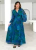 Amelle Maxi Dress - Blue Watercolour sold by Gingham & Heels