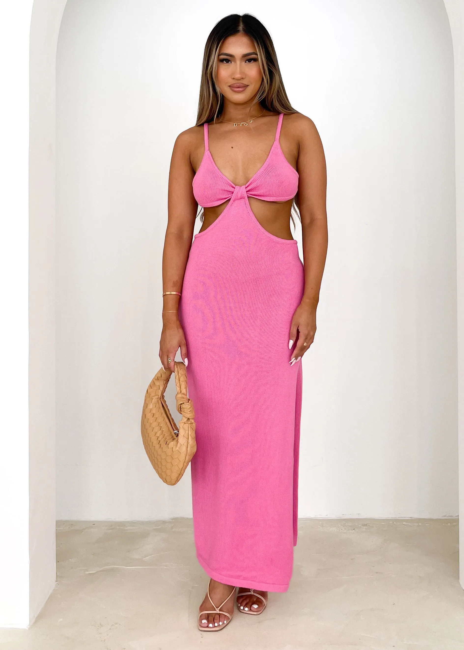 Paramount Cut Out Midi Dress - Pink sold by Gingham & Heels product image thumbnail 5