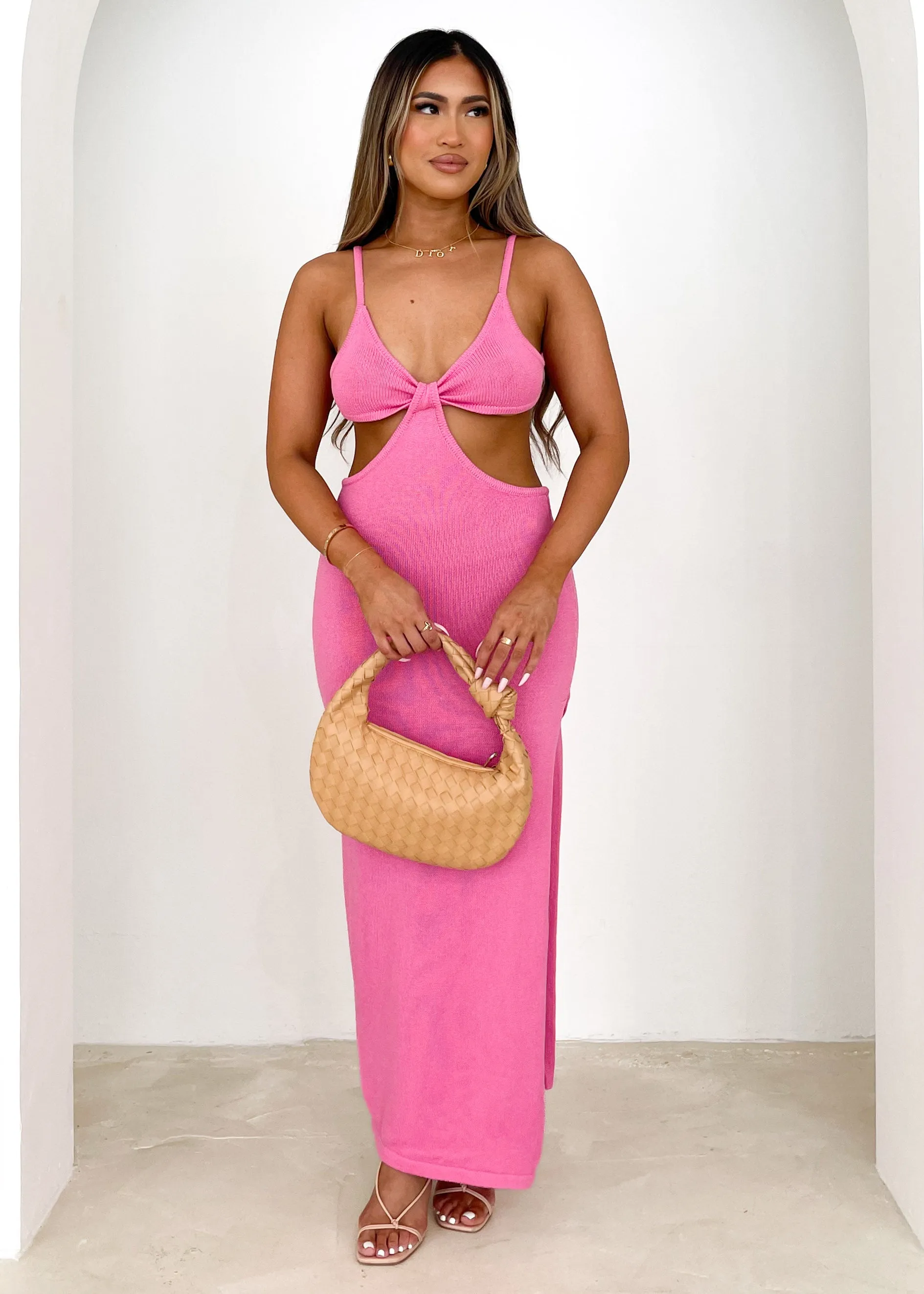 Paramount Cut Out Midi Dress - Pink sold by Gingham & Heels product image thumbnail 2