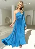Amore One Shoulder Midi Dress - Teal sold by Gingham & Heels