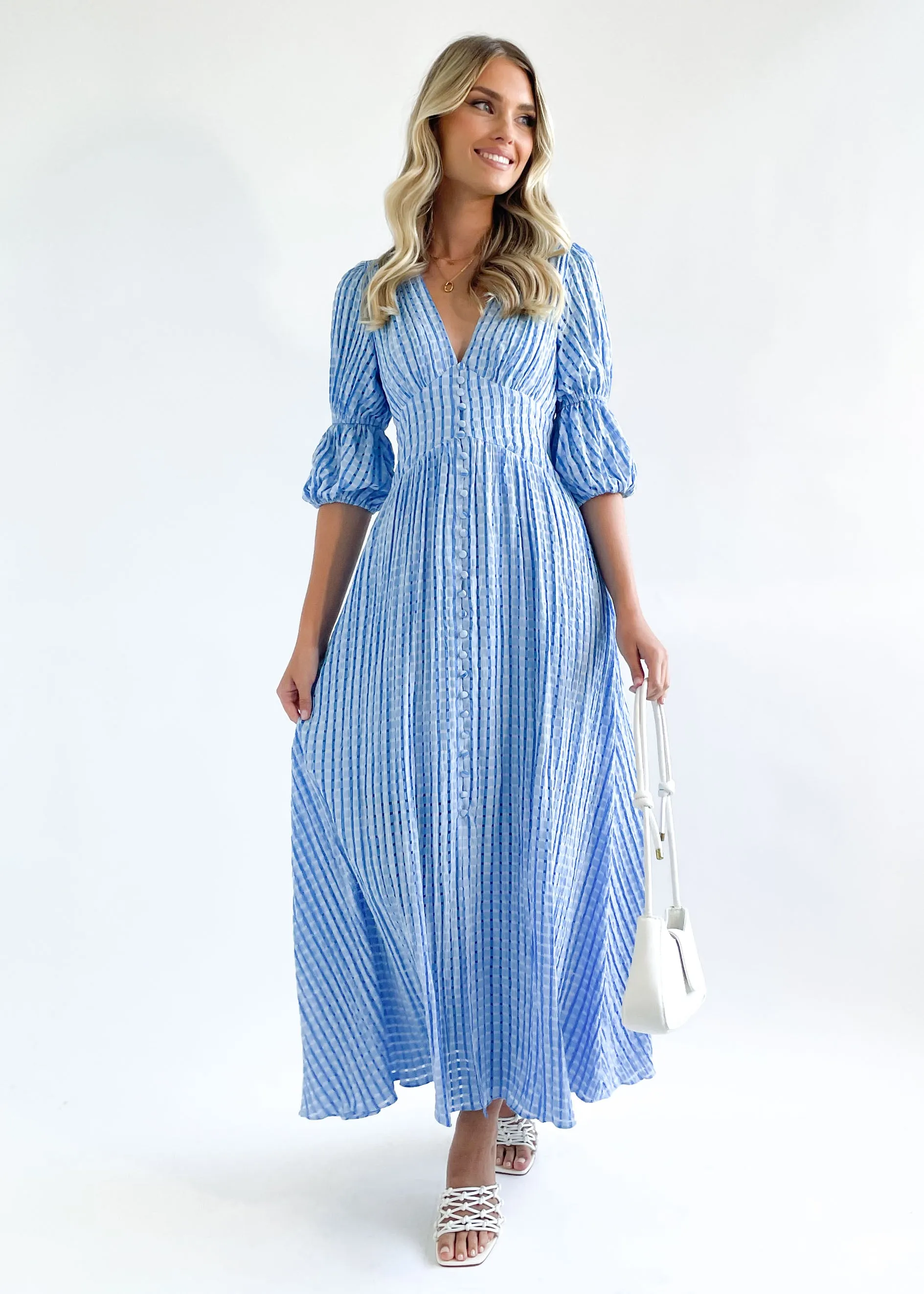 Briella Maxi Dress - Blue sold by Gingham & Heels product image thumbnail 5