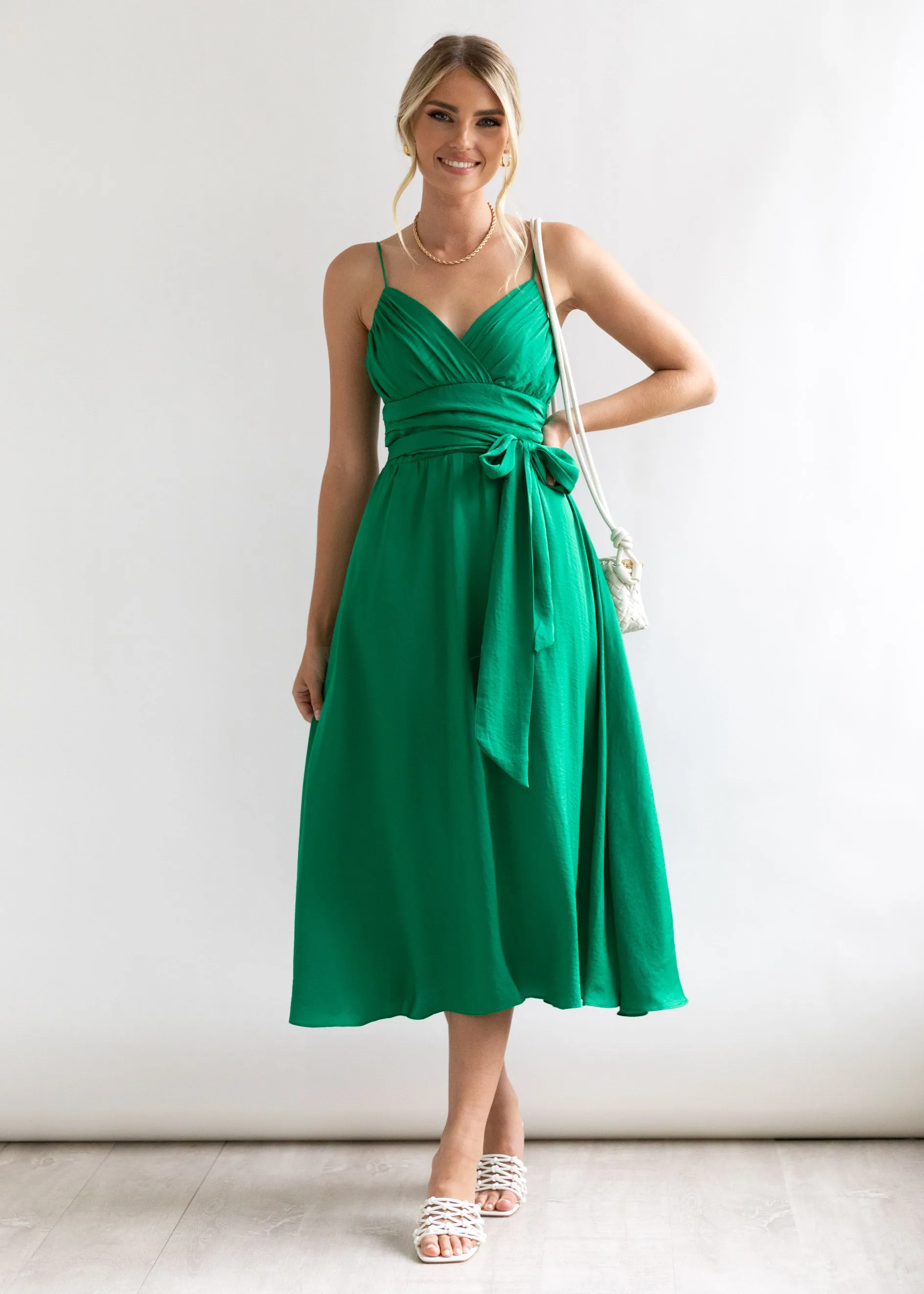 Ellys Midi Dress - Green sold by Gingham & Heels product image thumbnail 4