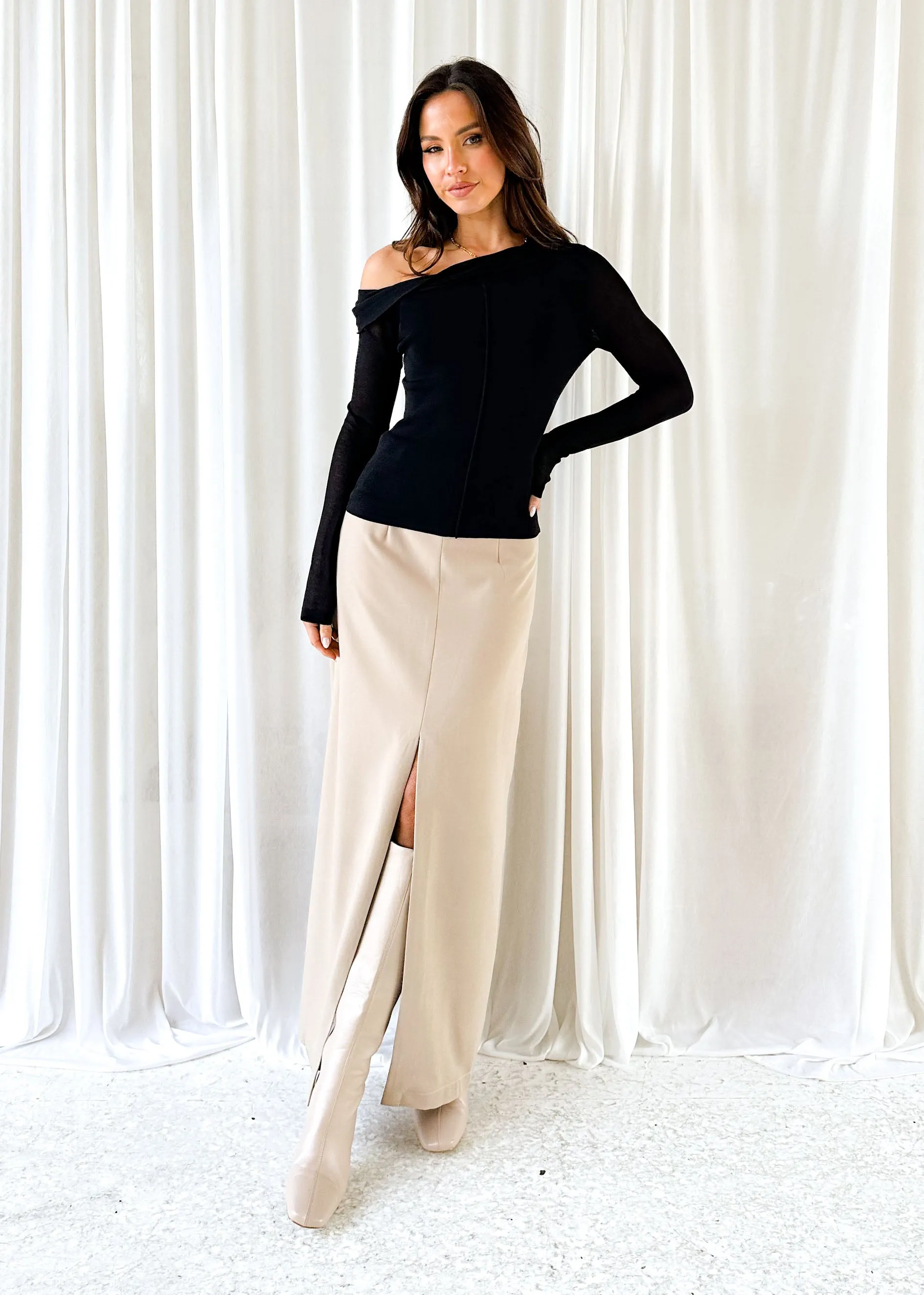 Davida Knit Top - Black sold by Gingham & Heels product image thumbnail 3