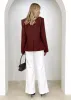 Adalee Linen Blazer - Chocolate sold by Gingham & Heels