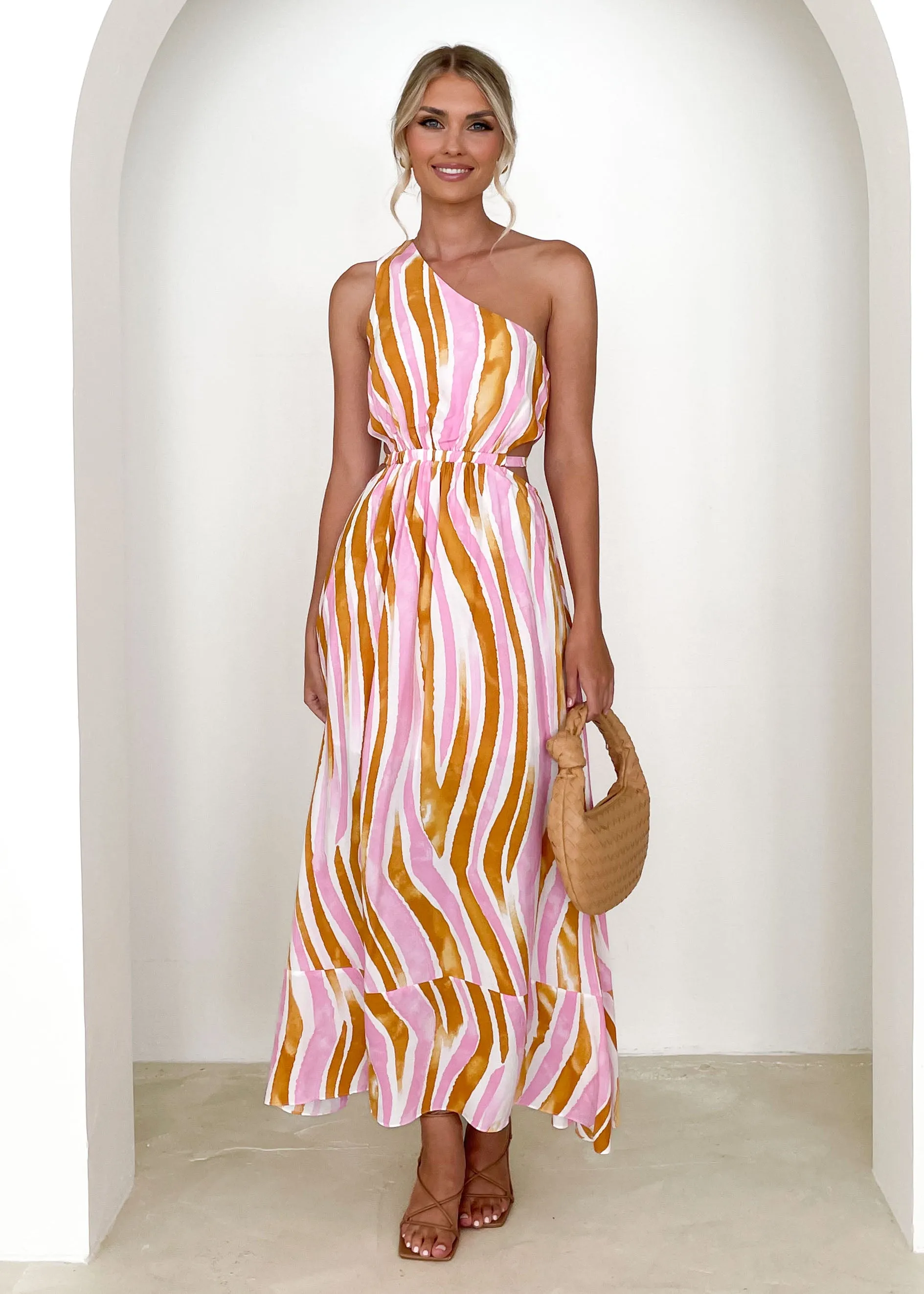 Joelle Midi Dress - Candy Stripe sold by Gingham & Heels product image thumbnail 3