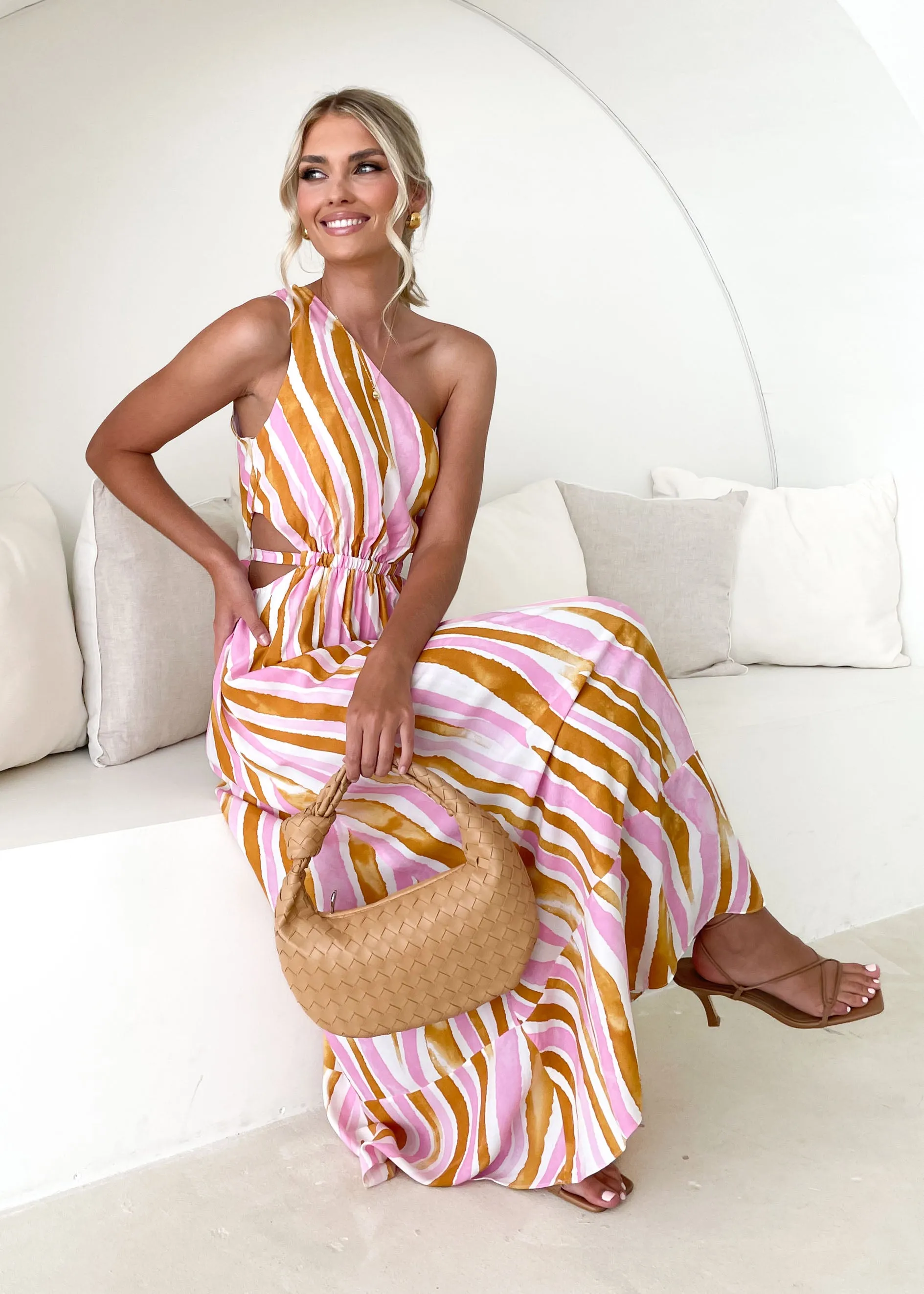 Joelle Midi Dress - Candy Stripe sold by Gingham & Heels product image thumbnail 2