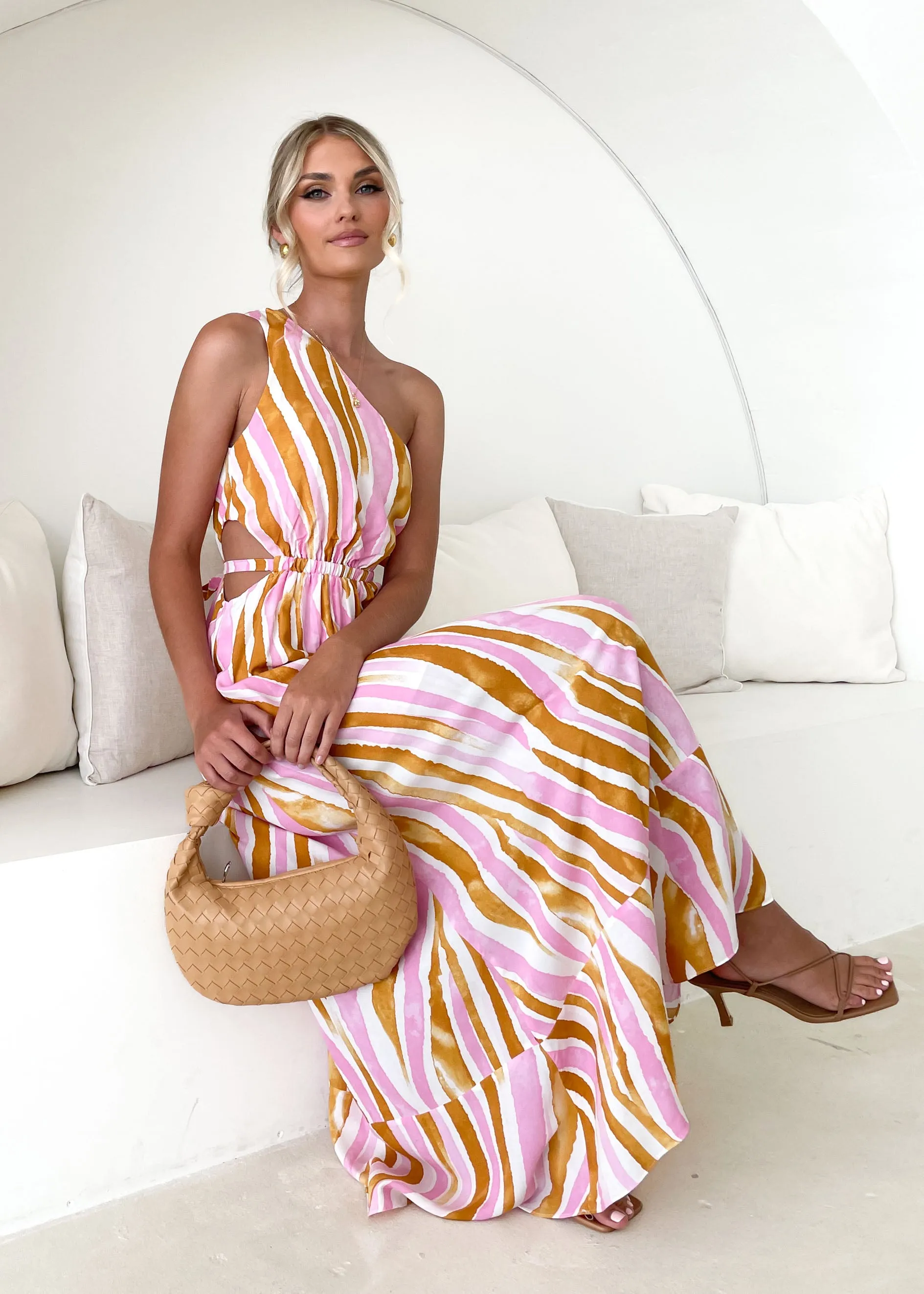 Joelle Midi Dress - Candy Stripe sold by Gingham & Heels product image thumbnail 4