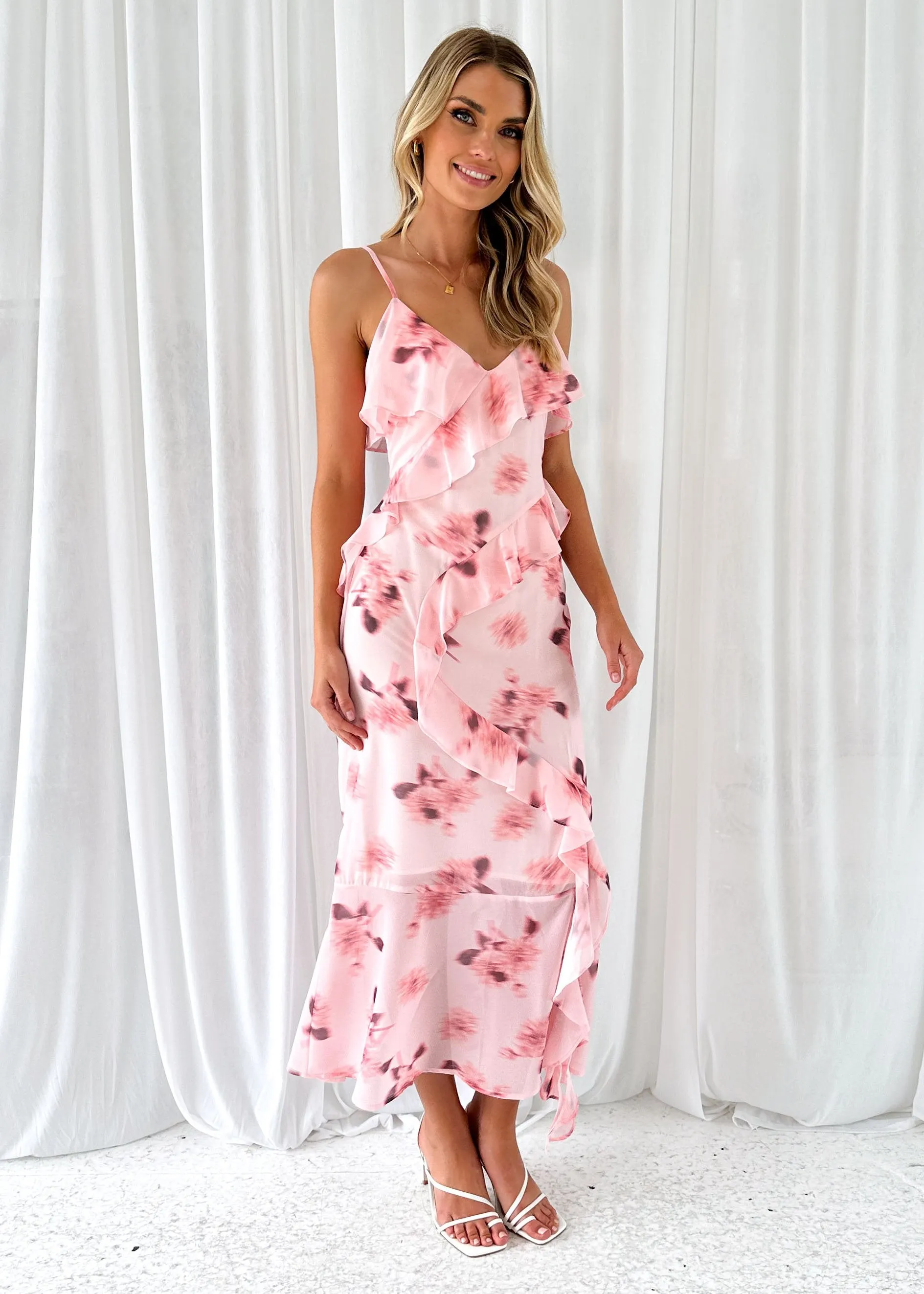 Niner Maxi Dress - Pink Floral sold by Gingham & Heels product image thumbnail 4