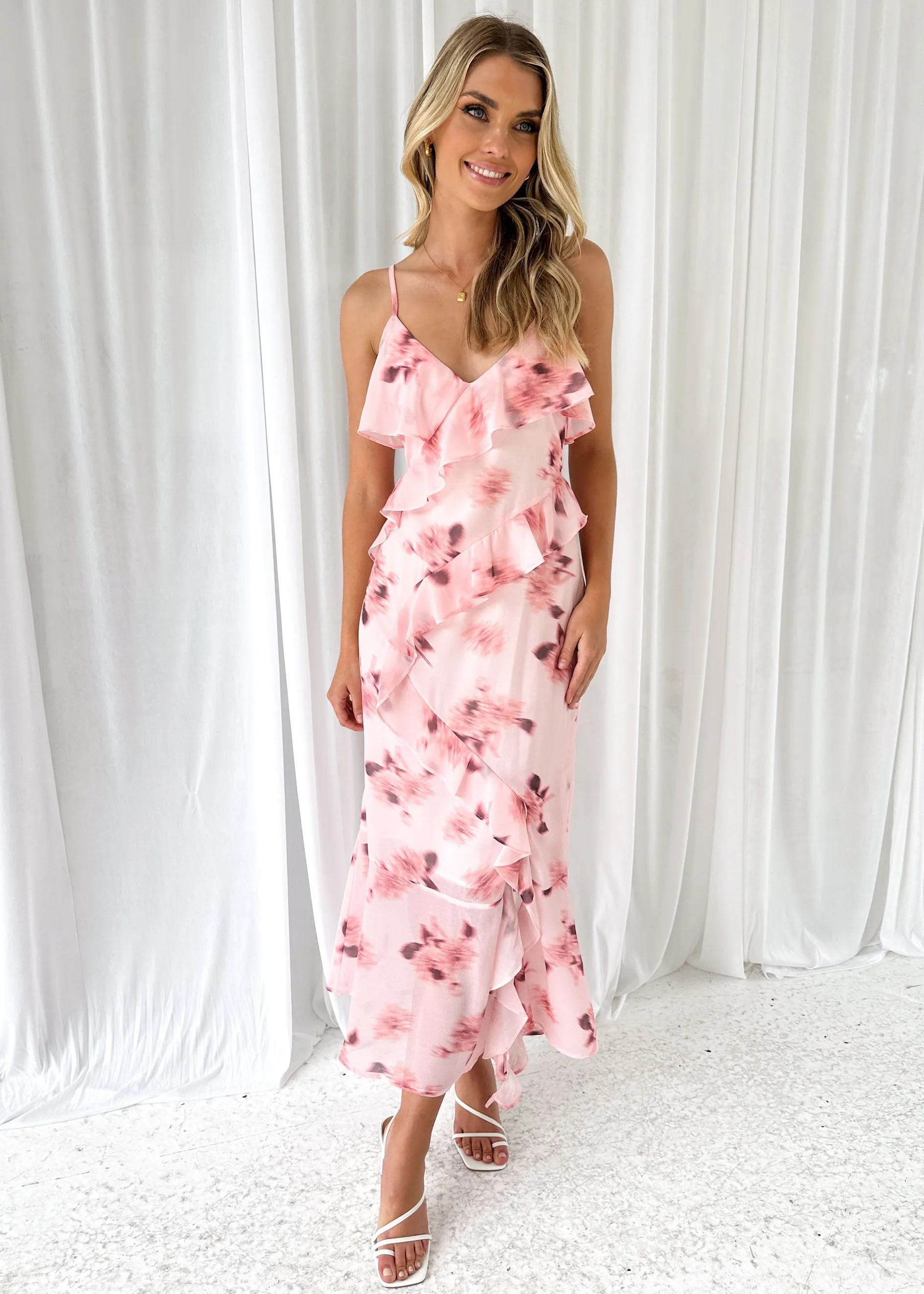 Niner Maxi Dress - Pink Floral sold by Gingham & Heels product image thumbnail 3