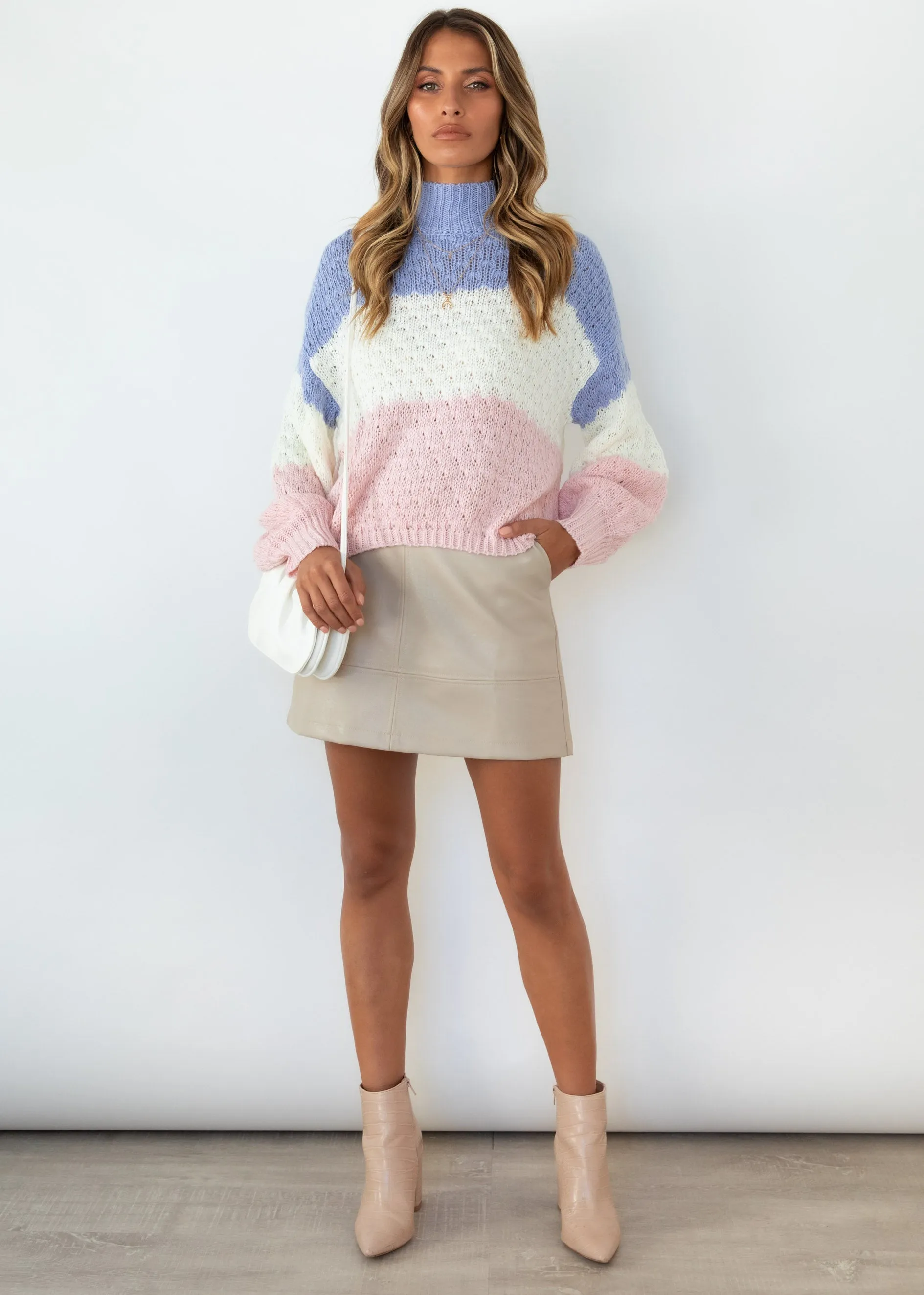 Snowfall Sweater - Lilac Stripe sold by Gingham & Heels product image thumbnail 4