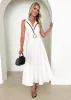 Nellop Midi Dress - Off White sold by Gingham & Heels