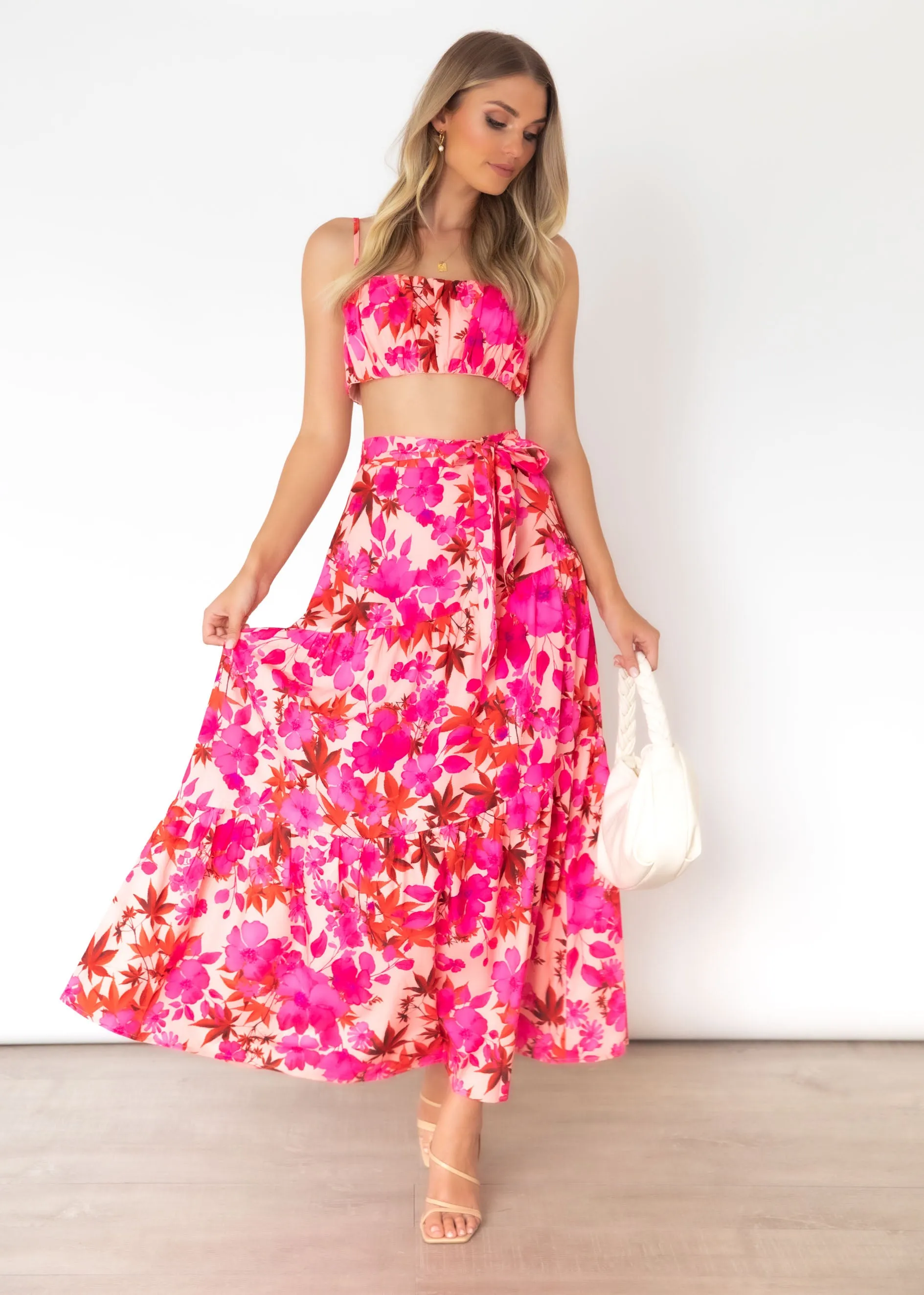 Rasse Crop - Magenta Floral sold by Gingham & Heels product image thumbnail 2
