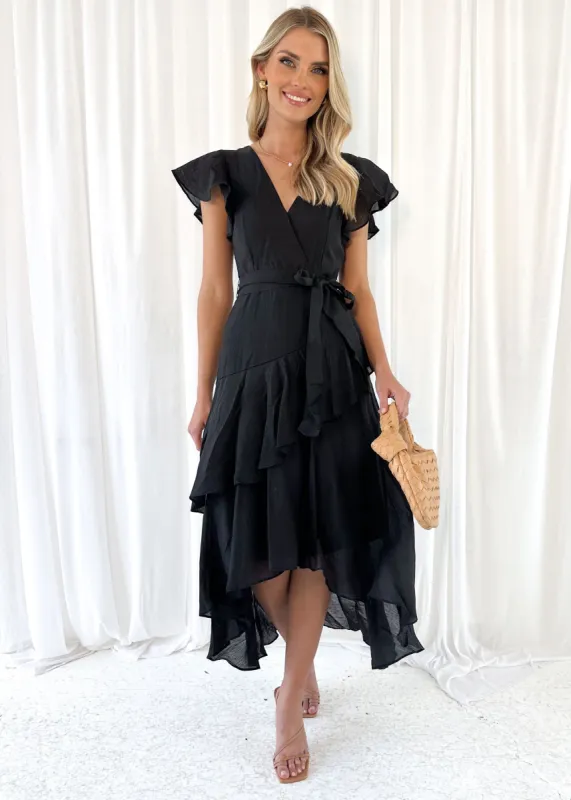 Jaymell Midi Dress - Black sold by Gingham & Heels