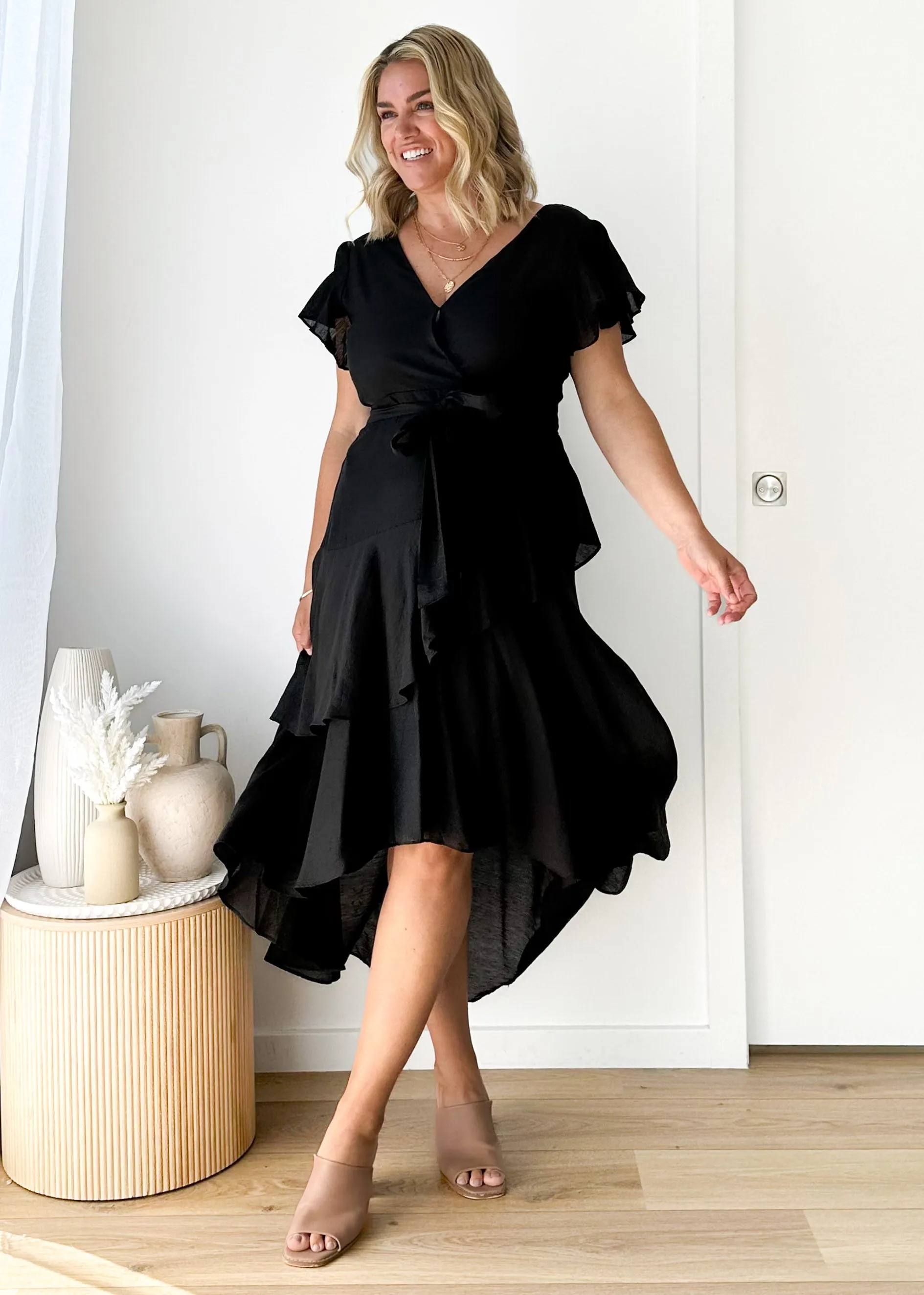 Jaymell Midi Dress - Black sold by Gingham & Heels product image thumbnail 2