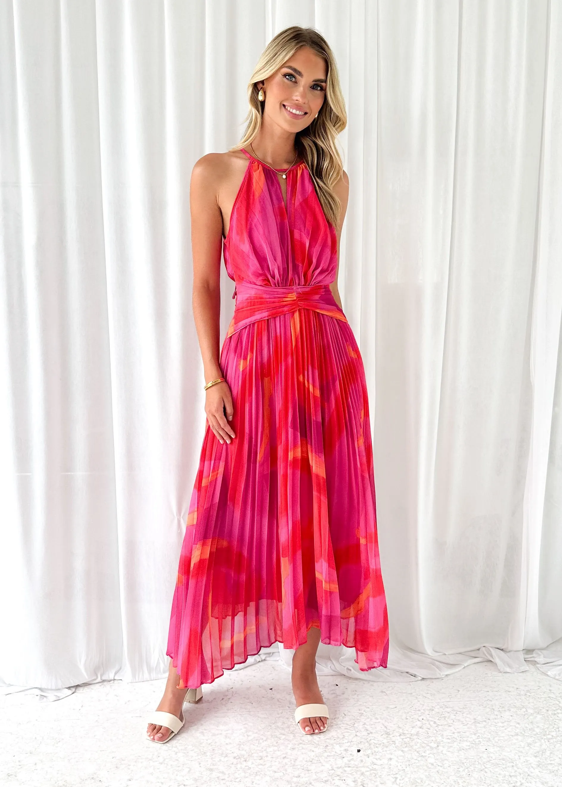 Bettino Midi Dress - Hot Pink Splash sold by Gingham & Heels product image thumbnail 5
