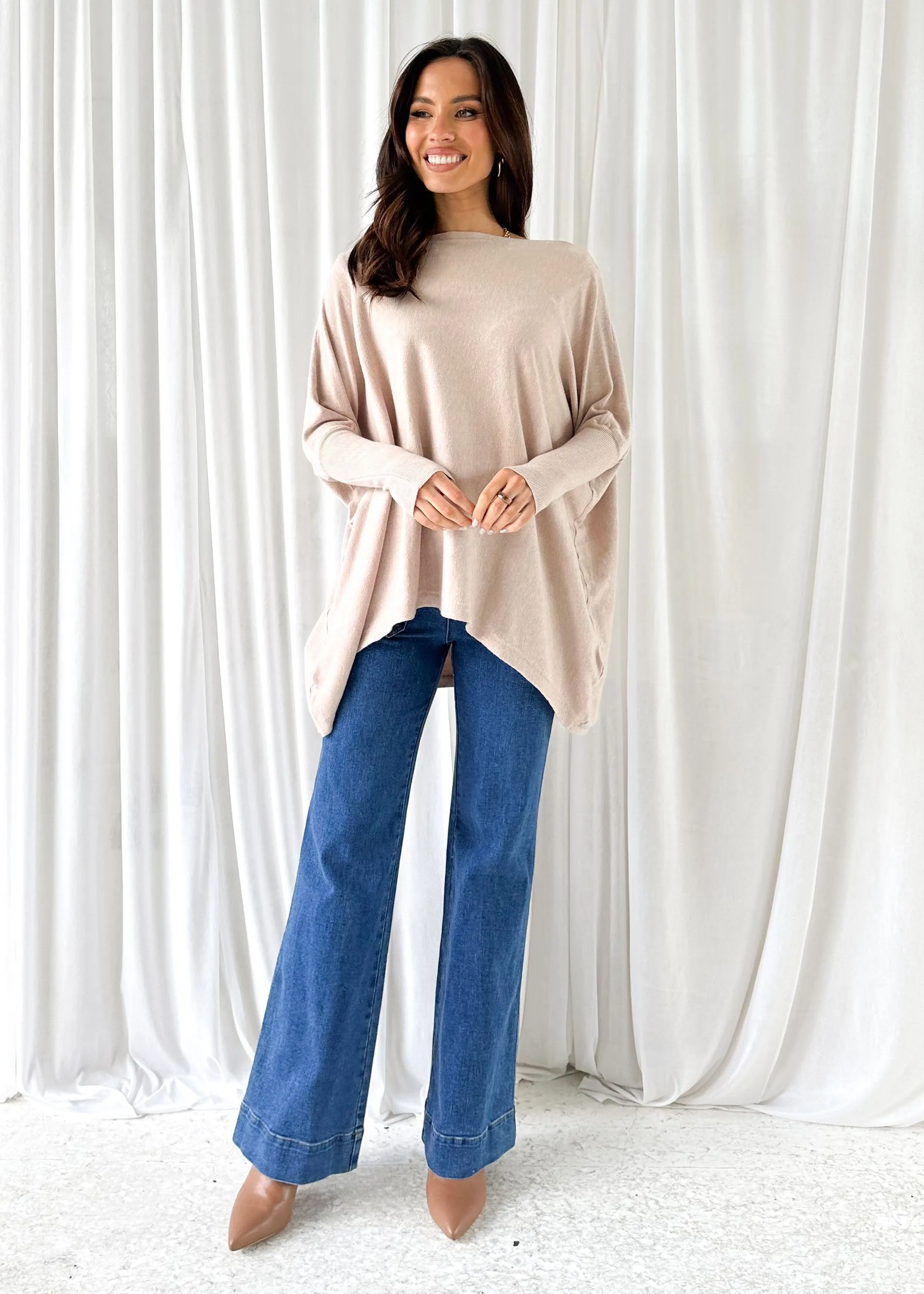 Ryden Knit Top - Latte sold by Gingham & Heels