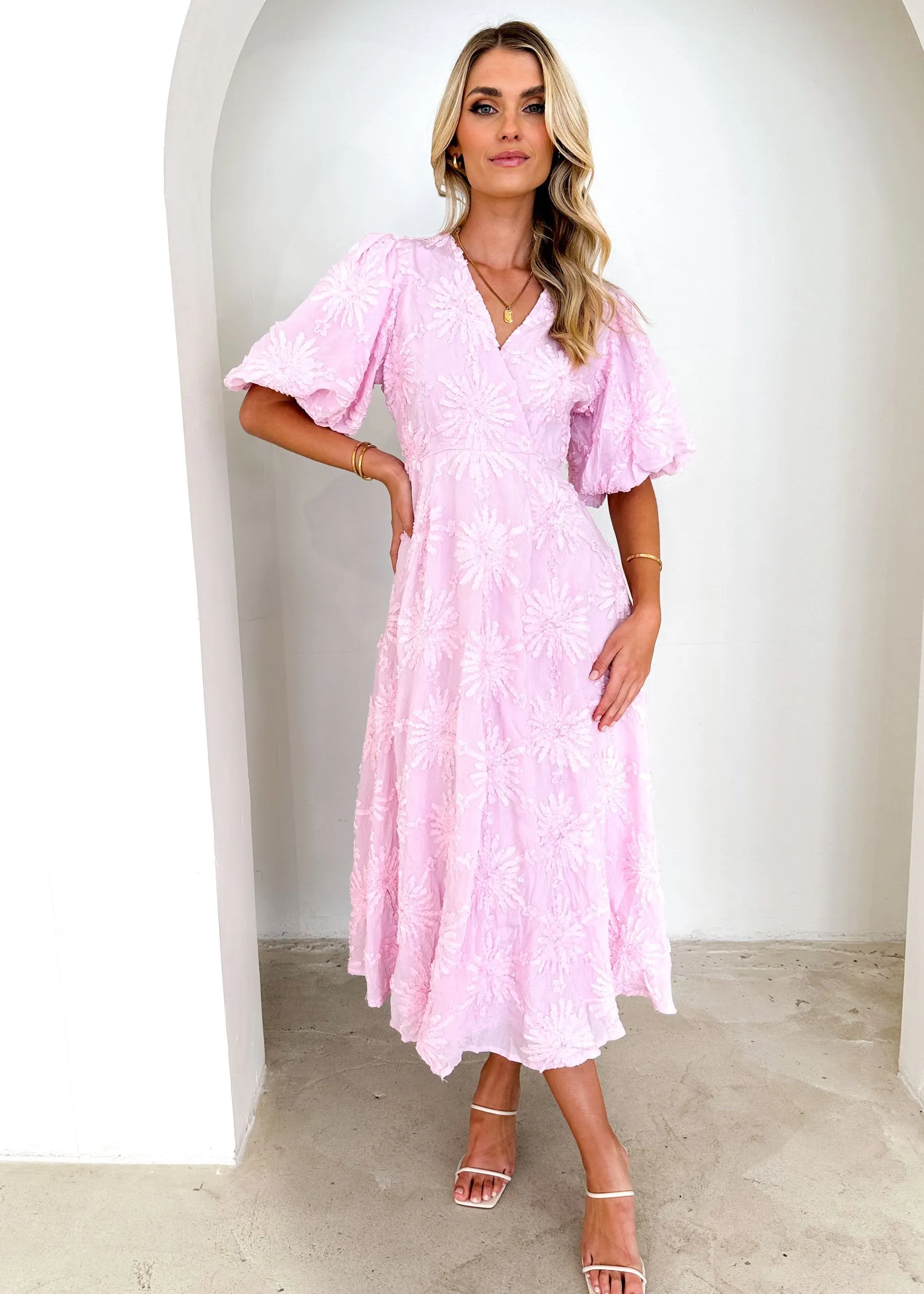 Azie Midi Dress - Pink sold by Gingham & Heels product image thumbnail 3