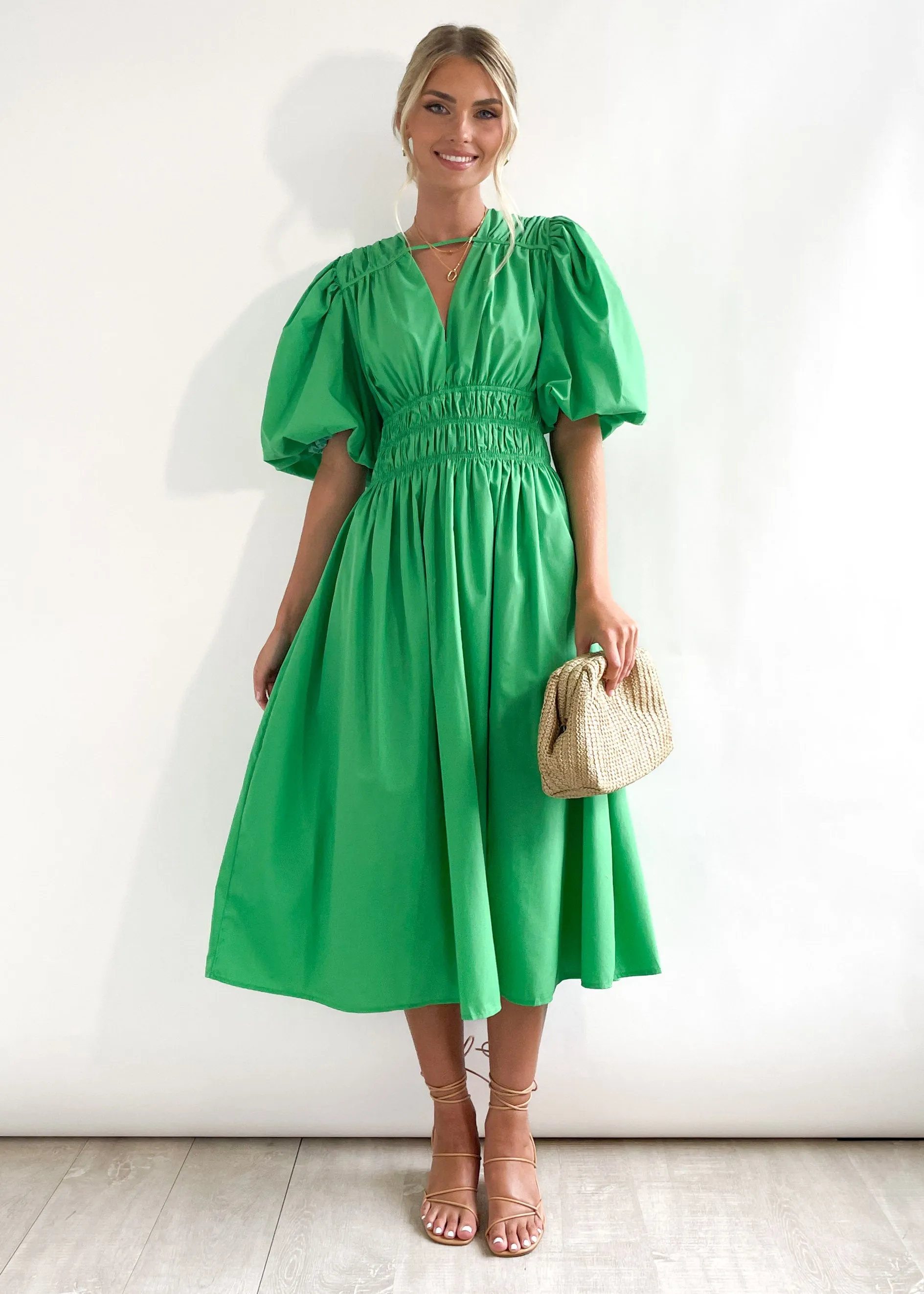 Alexia Midi Dress - Green sold by Gingham & Heels product image thumbnail 4