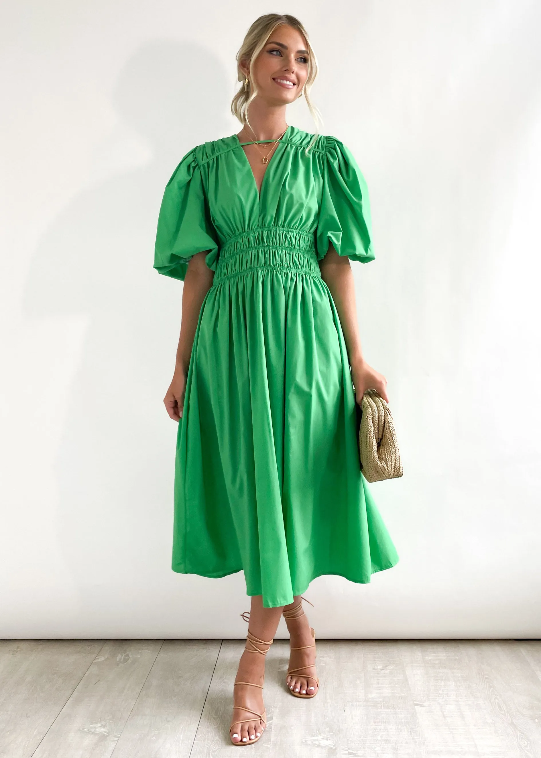 Alexia Midi Dress - Green sold by Gingham & Heels product image thumbnail 5