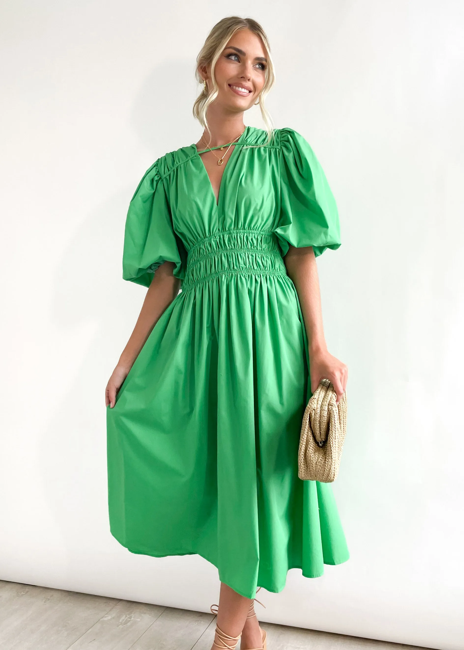 Alexia Midi Dress - Green sold by Gingham & Heels product image thumbnail 2