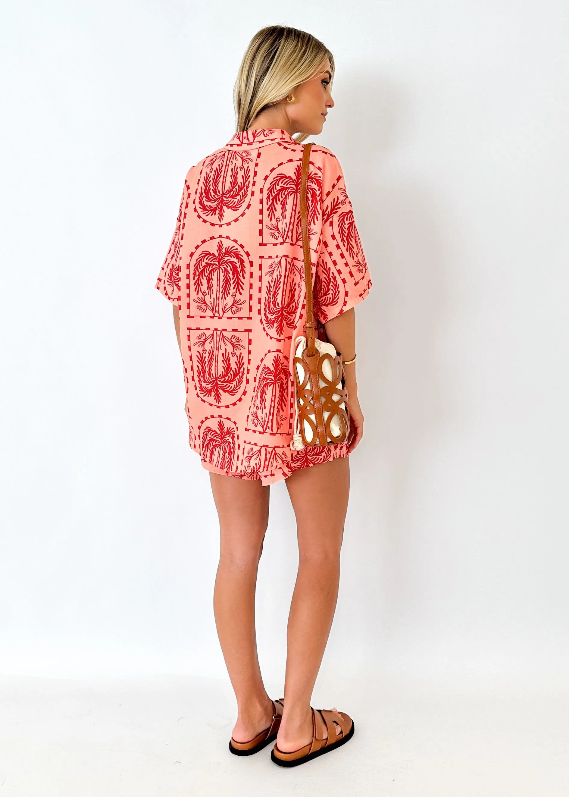 Parie Shirt - Red Palm sold by Gingham & Heels product image thumbnail 5