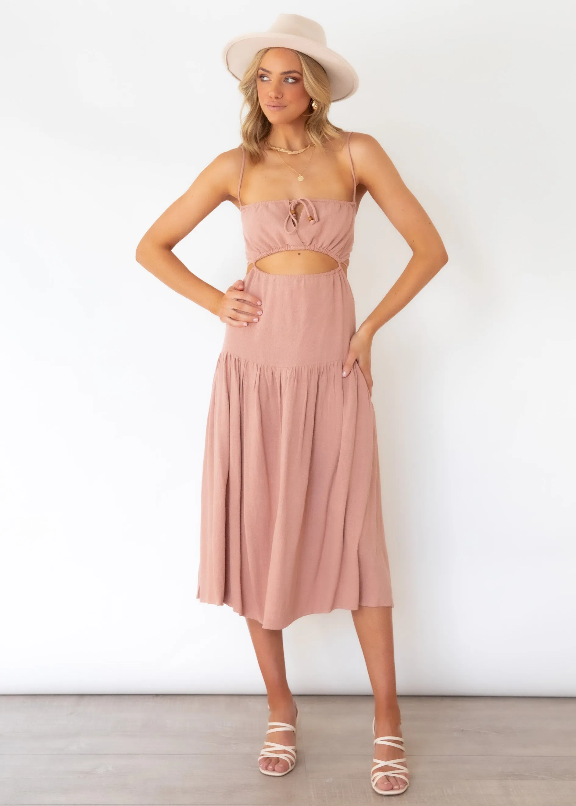 Nia Midi Dress - Mocha sold by Gingham & Heels product image thumbnail 3