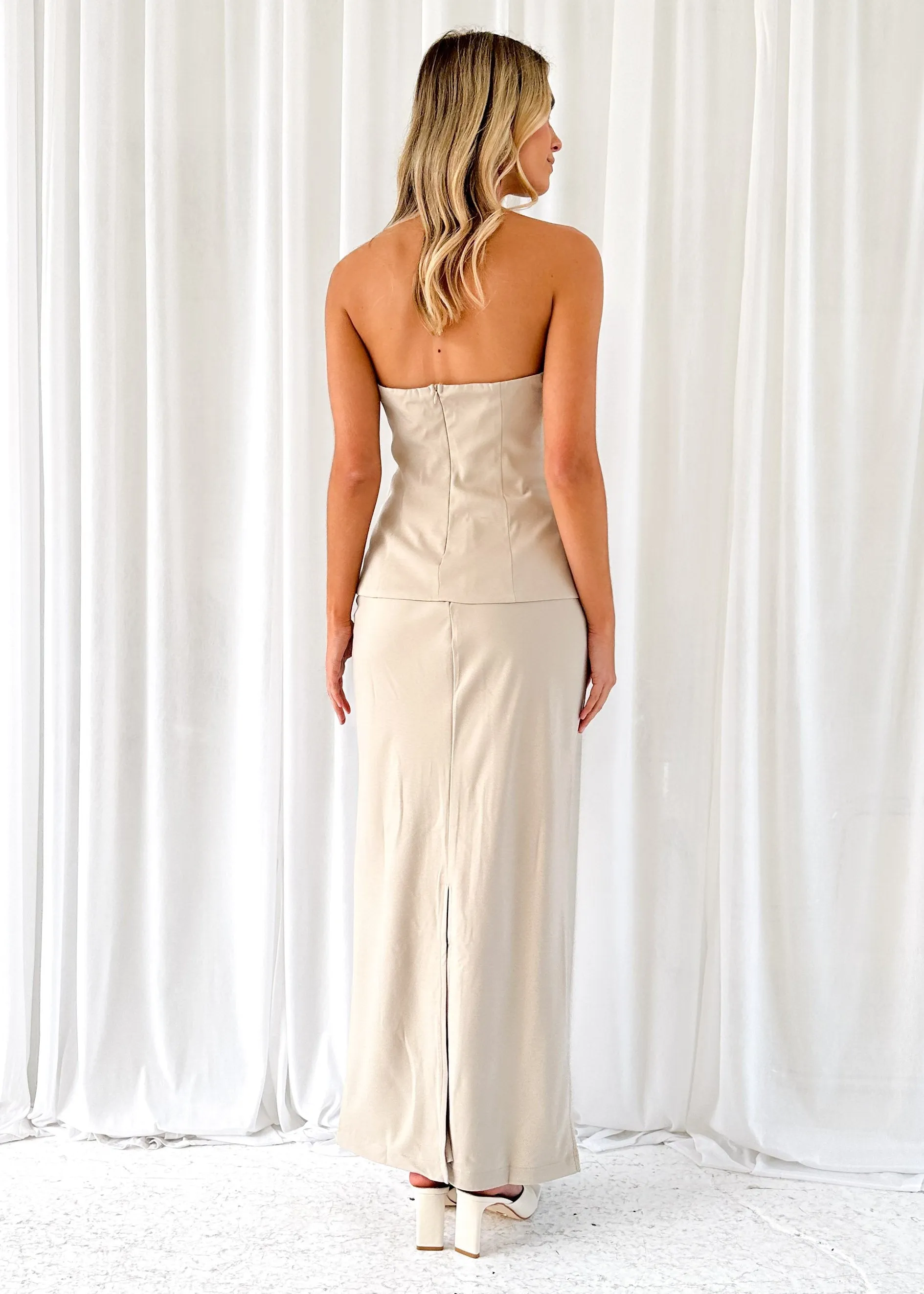 Tarna Strapless Top - Oat sold by Gingham & Heels product image thumbnail 5