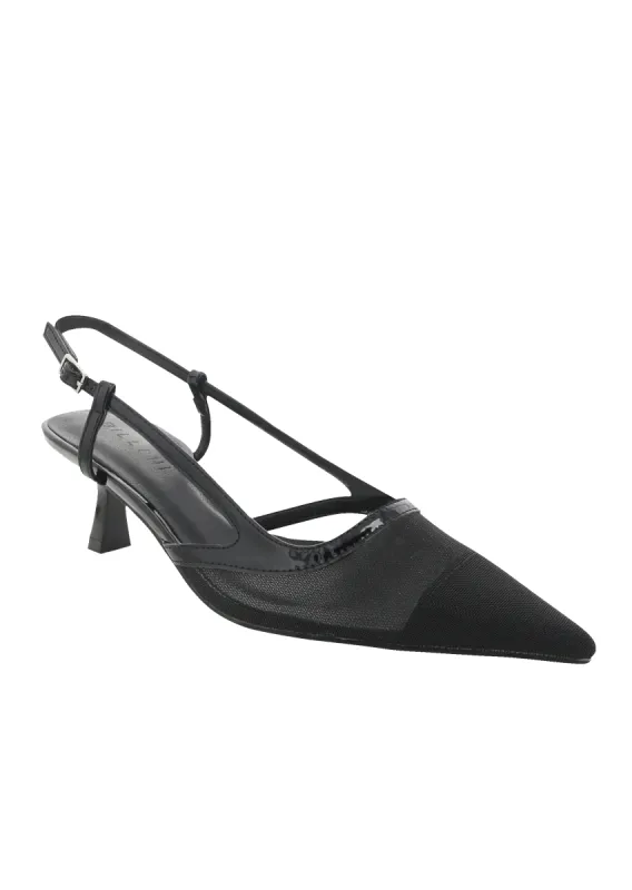 Hawley Heels - Black Mesh sold by Gingham & Heels