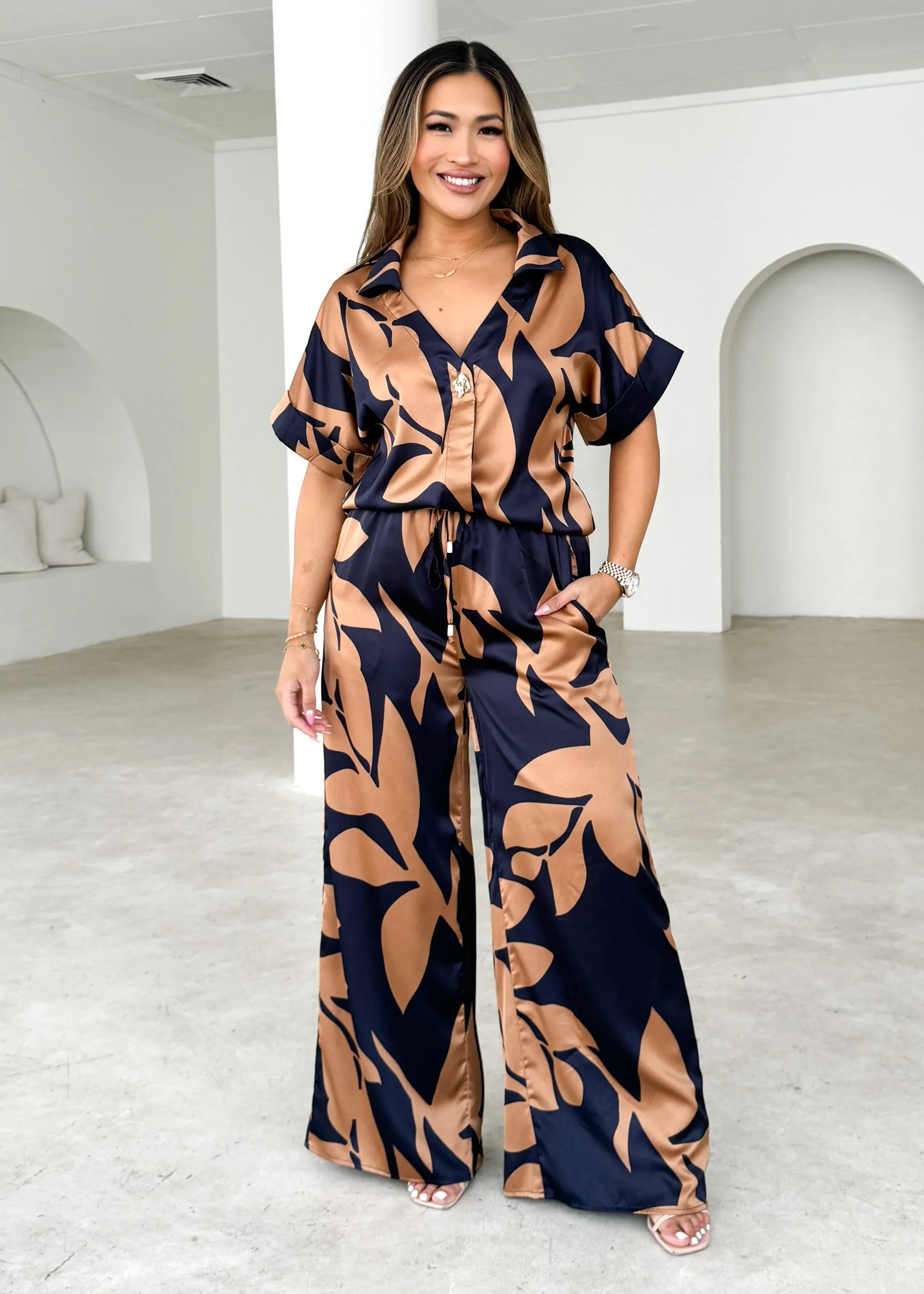 Quarla Pants - Bronze Leaf sold by Gingham & Heels product image thumbnail 3