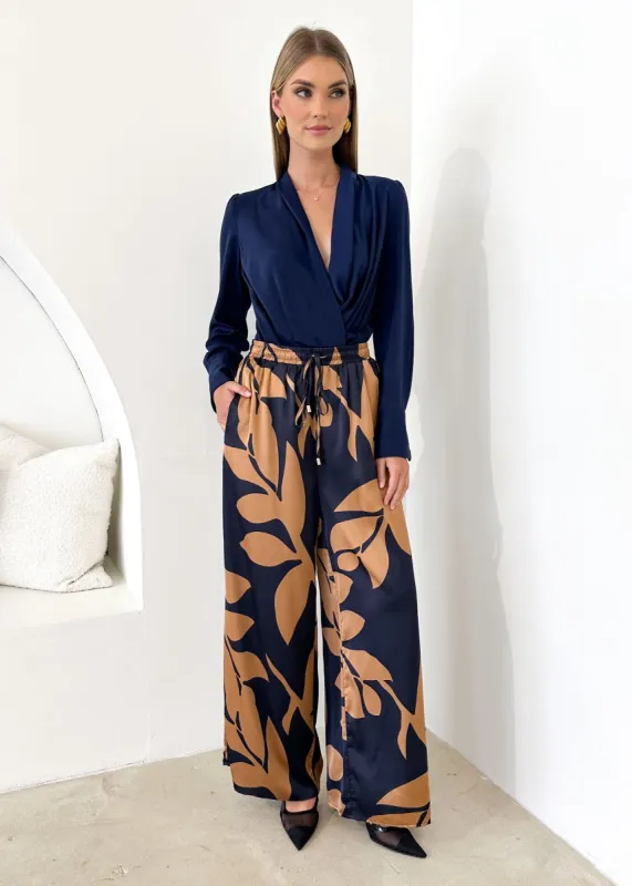 Quarla Pants - Bronze Leaf sold by Gingham & Heels