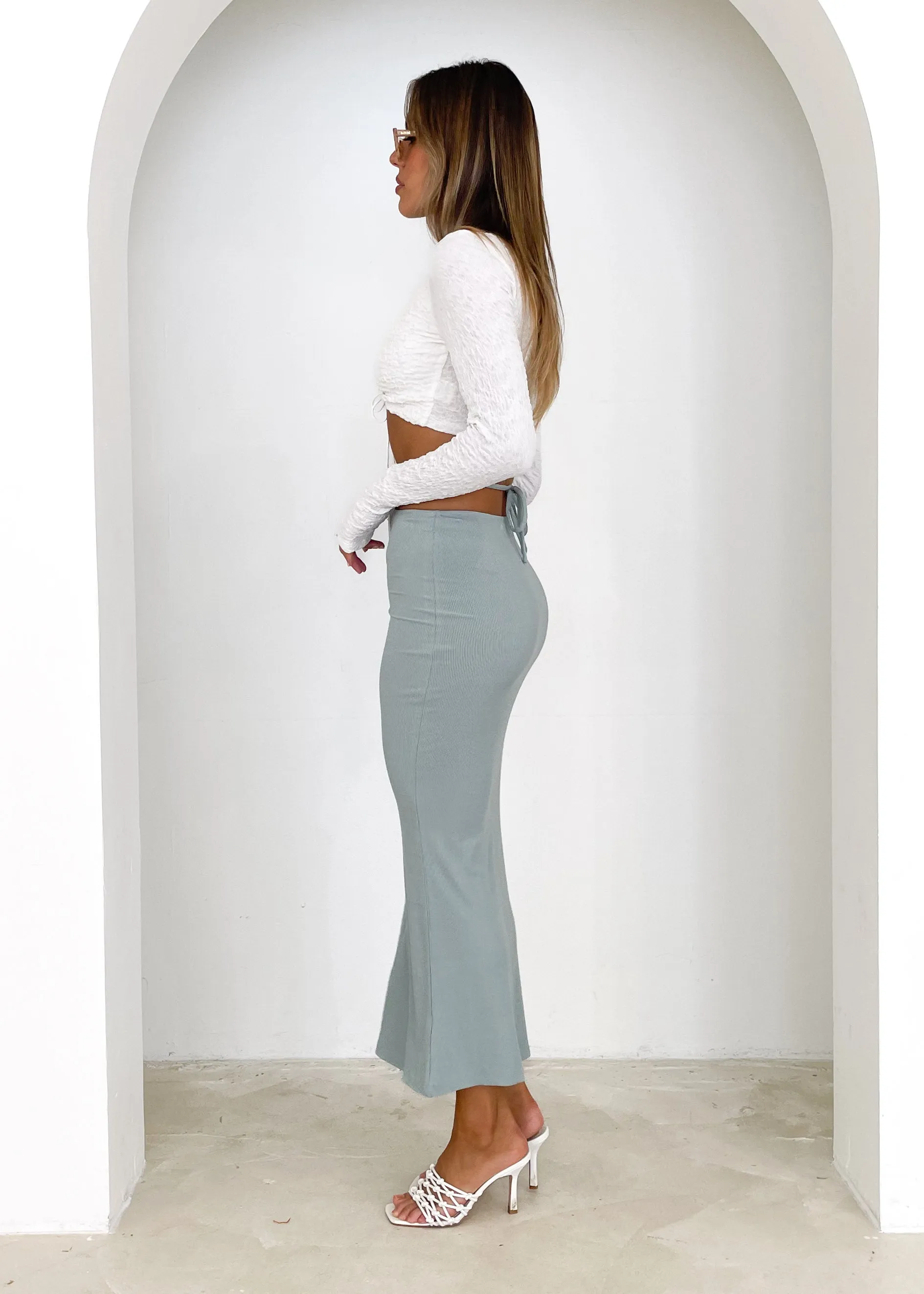 Kiora Midi Skirt - Sage sold by Gingham & Heels product image thumbnail 3