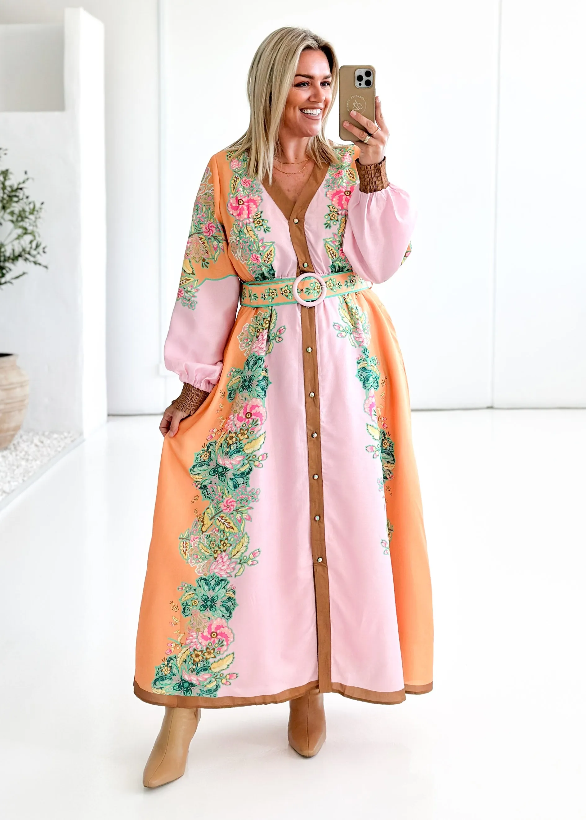 Feltix Maxi Dress - Gia Pink sold by Gingham & Heels product image thumbnail 4