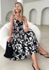 Gemmie Maxi Dress - Black Leaf sold by Gingham & Heels
